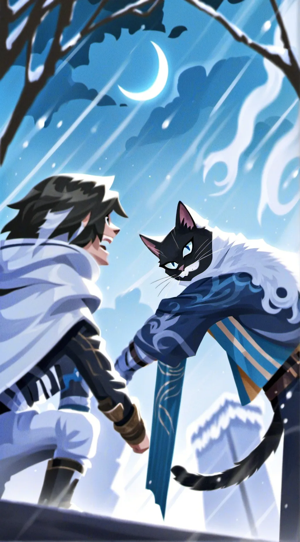 ai character: fellow cat background