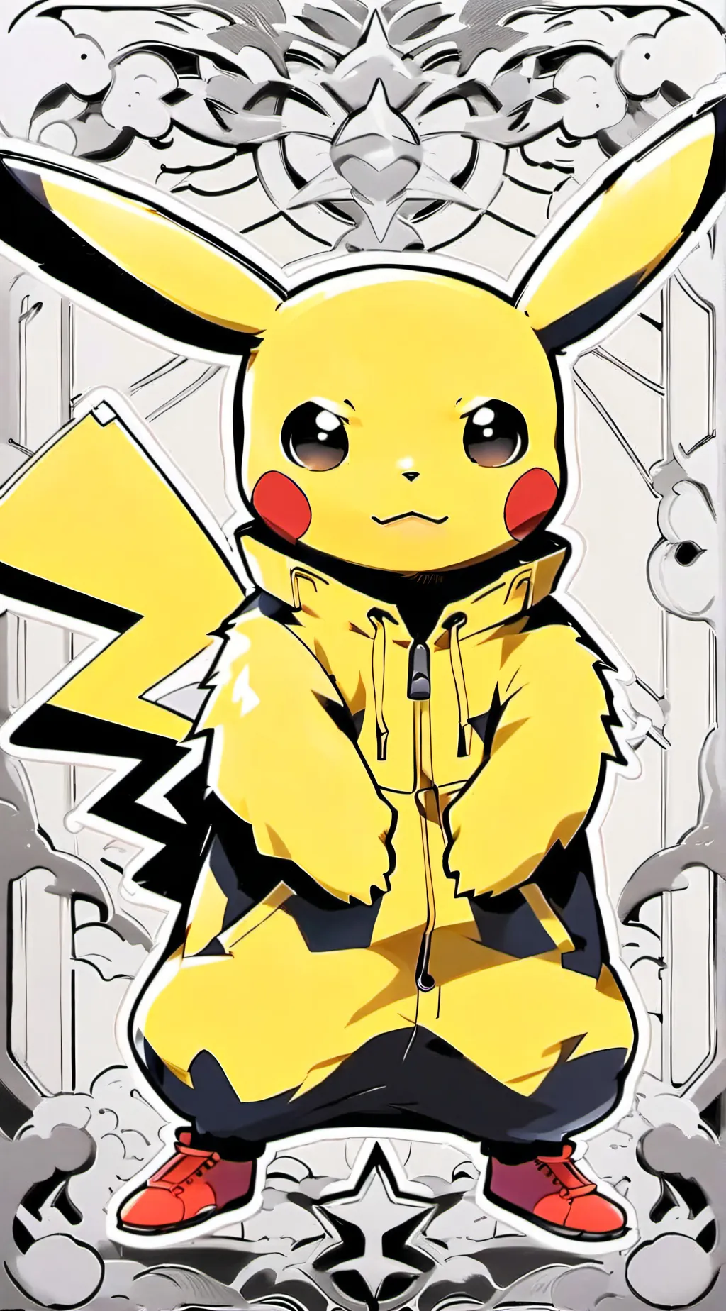 ai character: Pikachu  background