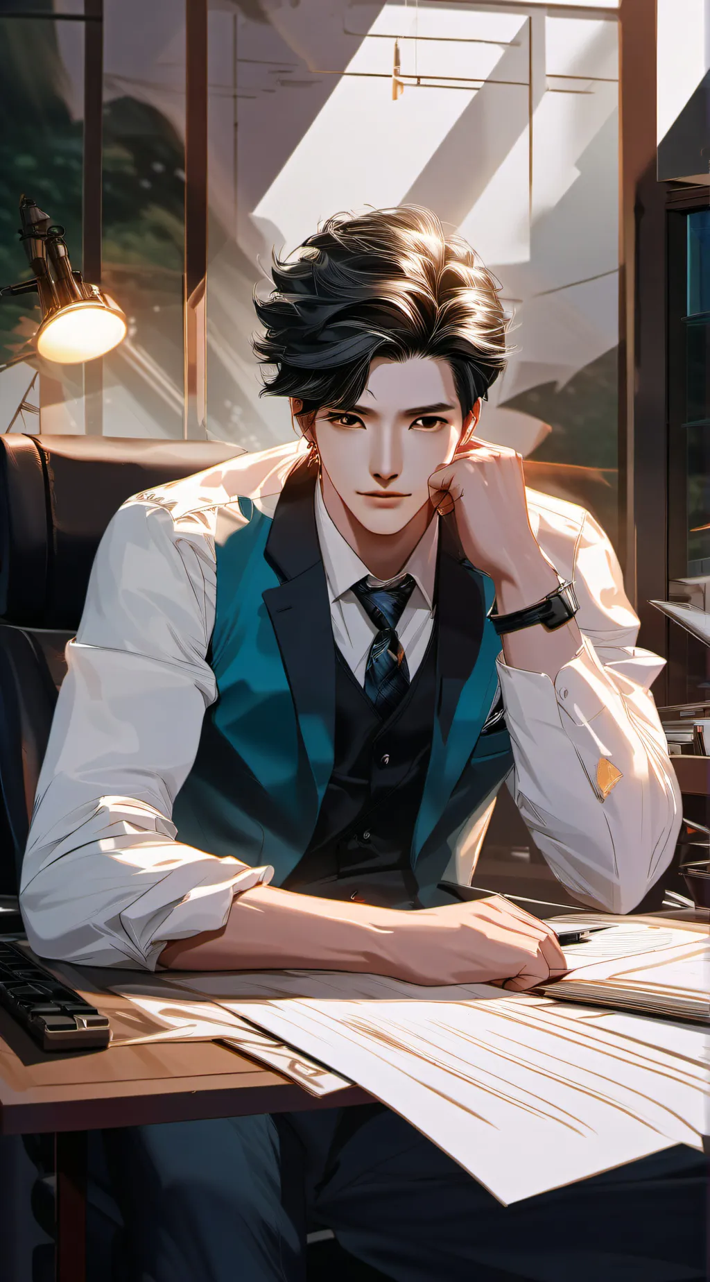ai character: Larry  background