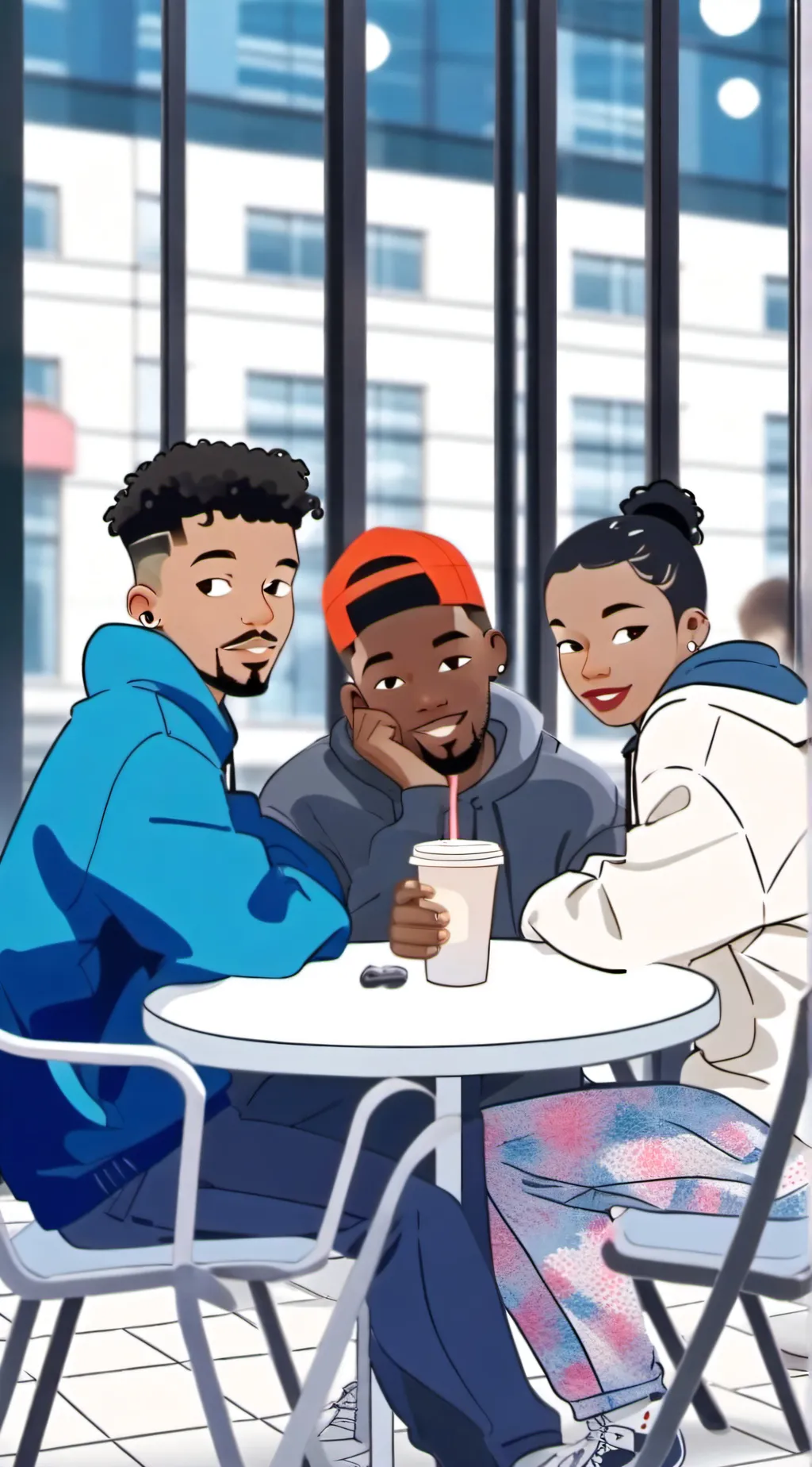 ai character: Friend group  background