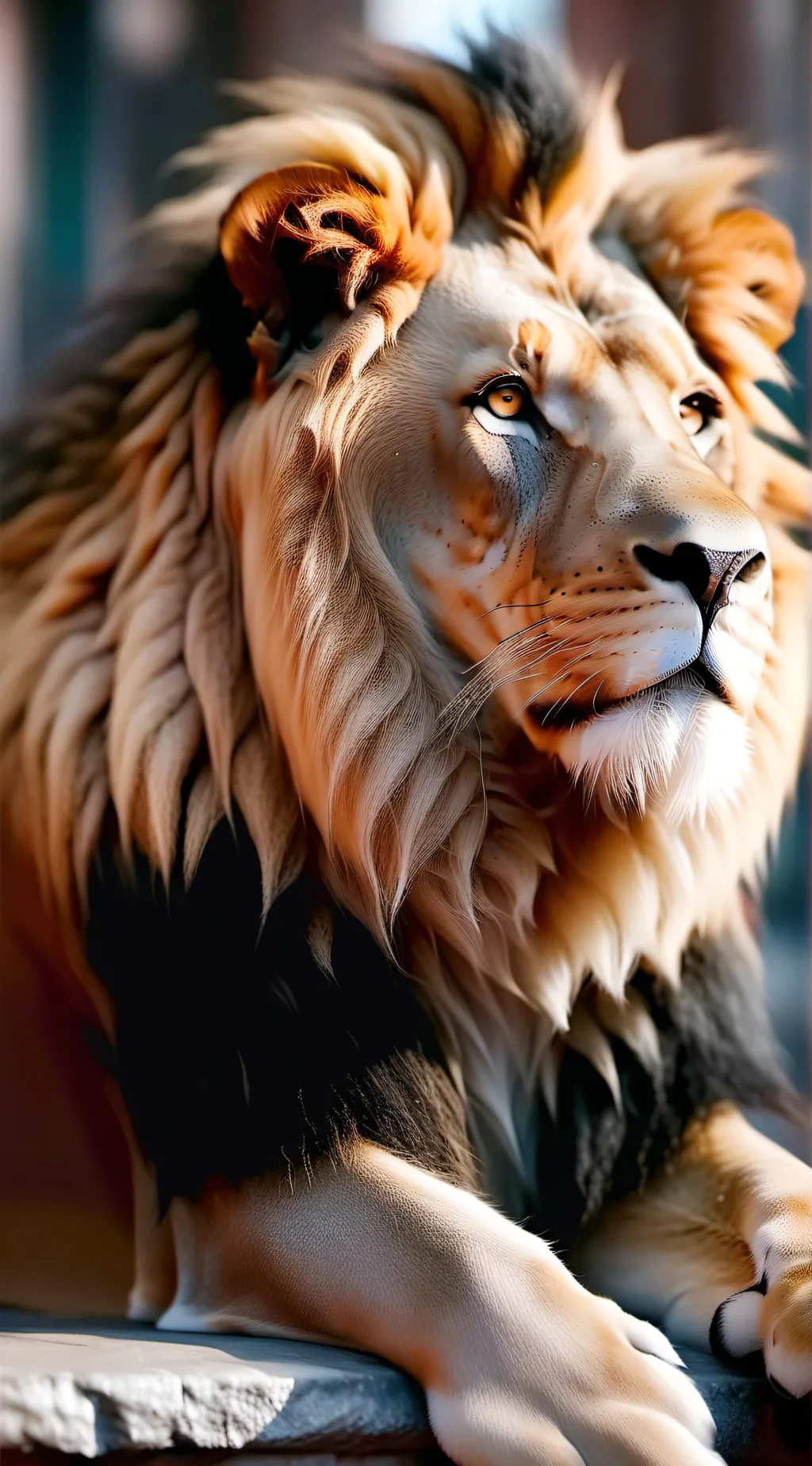 ai character: lion background