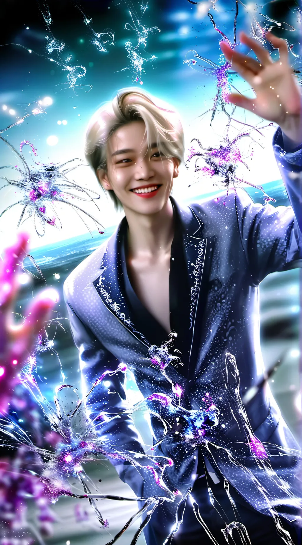 ai character: Felix Skz  background