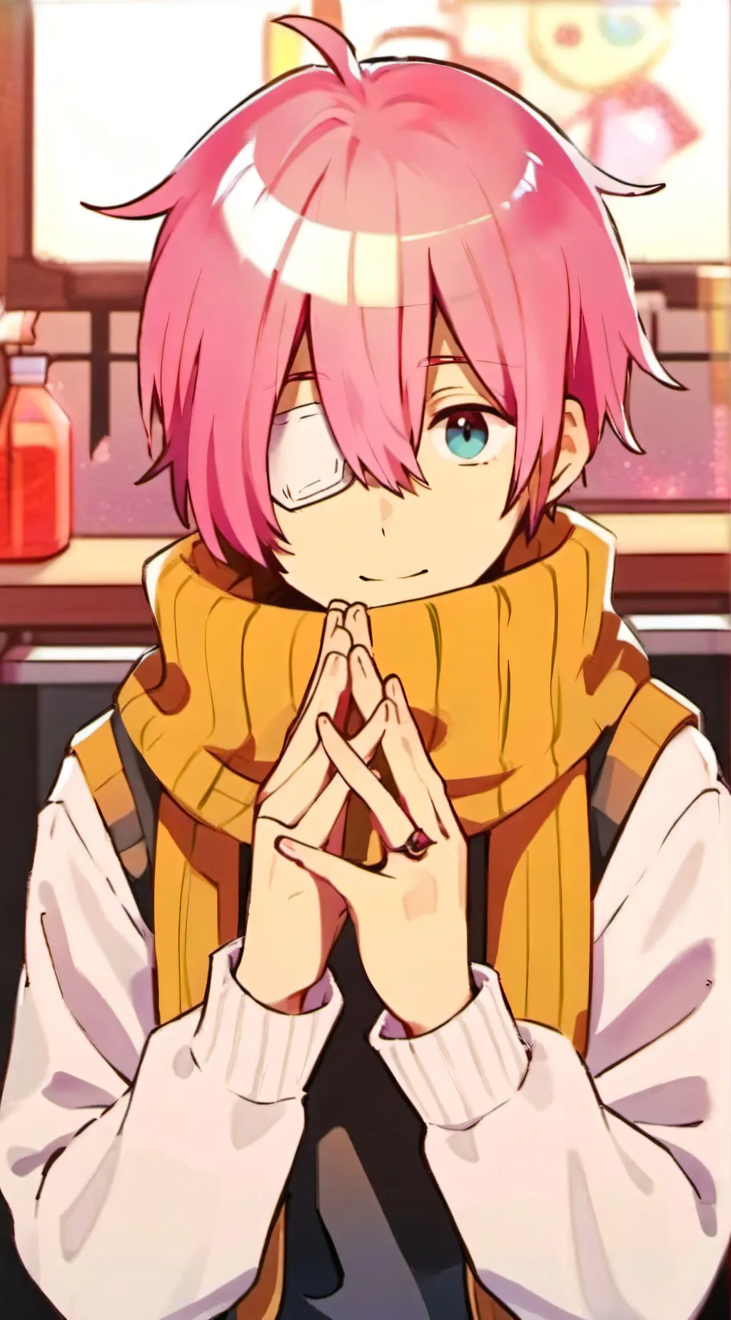 ai character: mitsuba tbhk again background