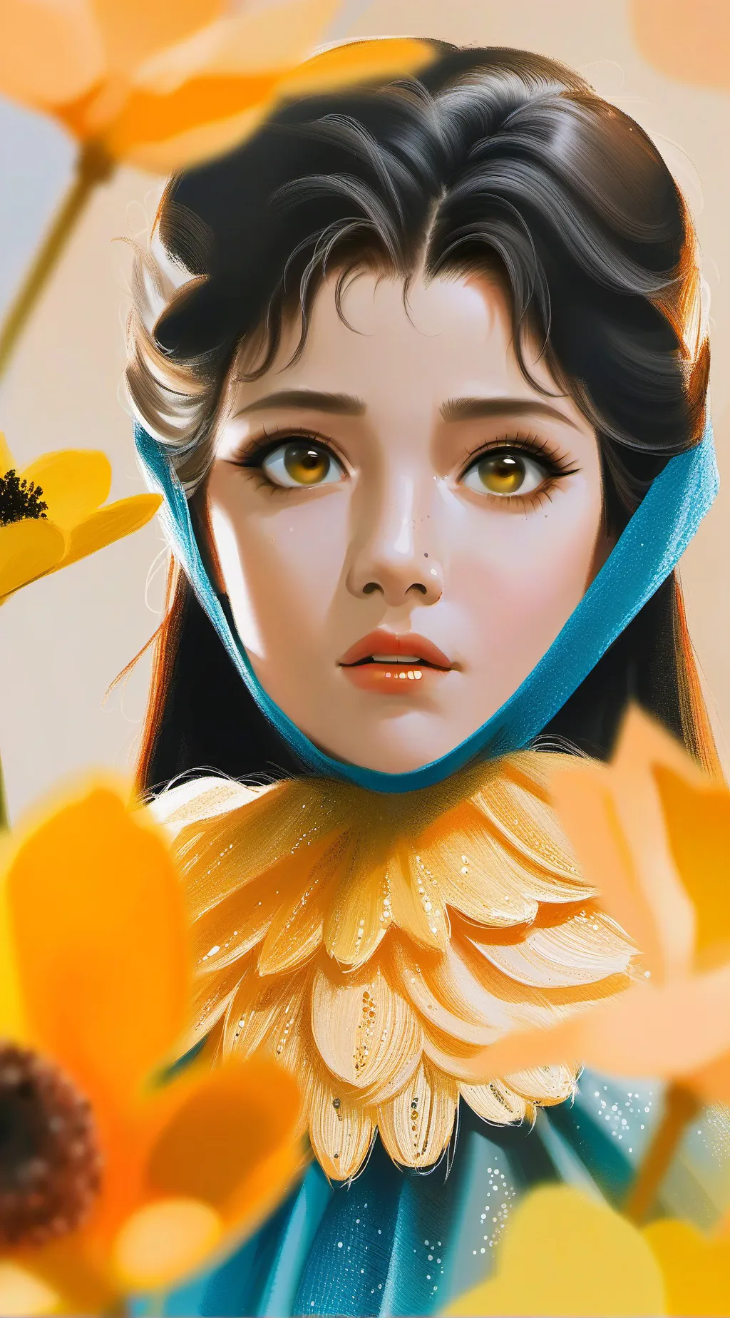 ai character: rose background