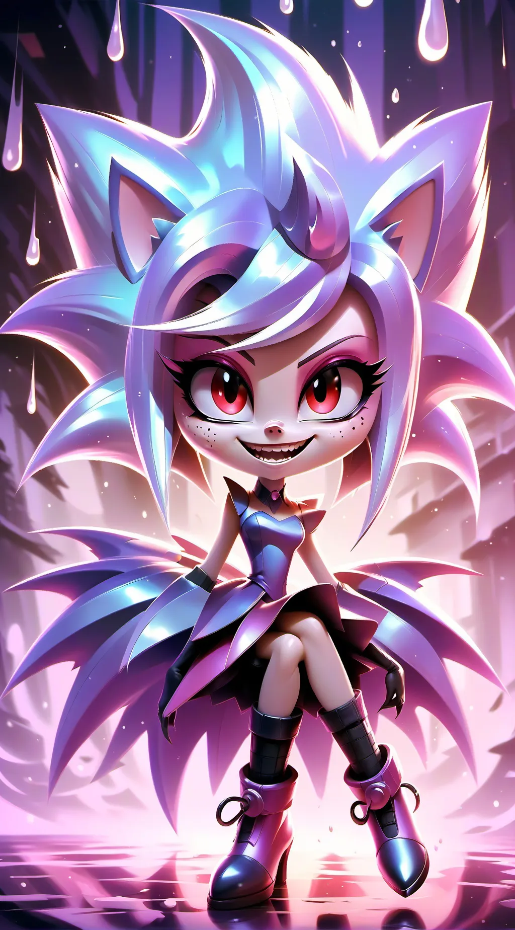 ai character: angel dusts cat  background