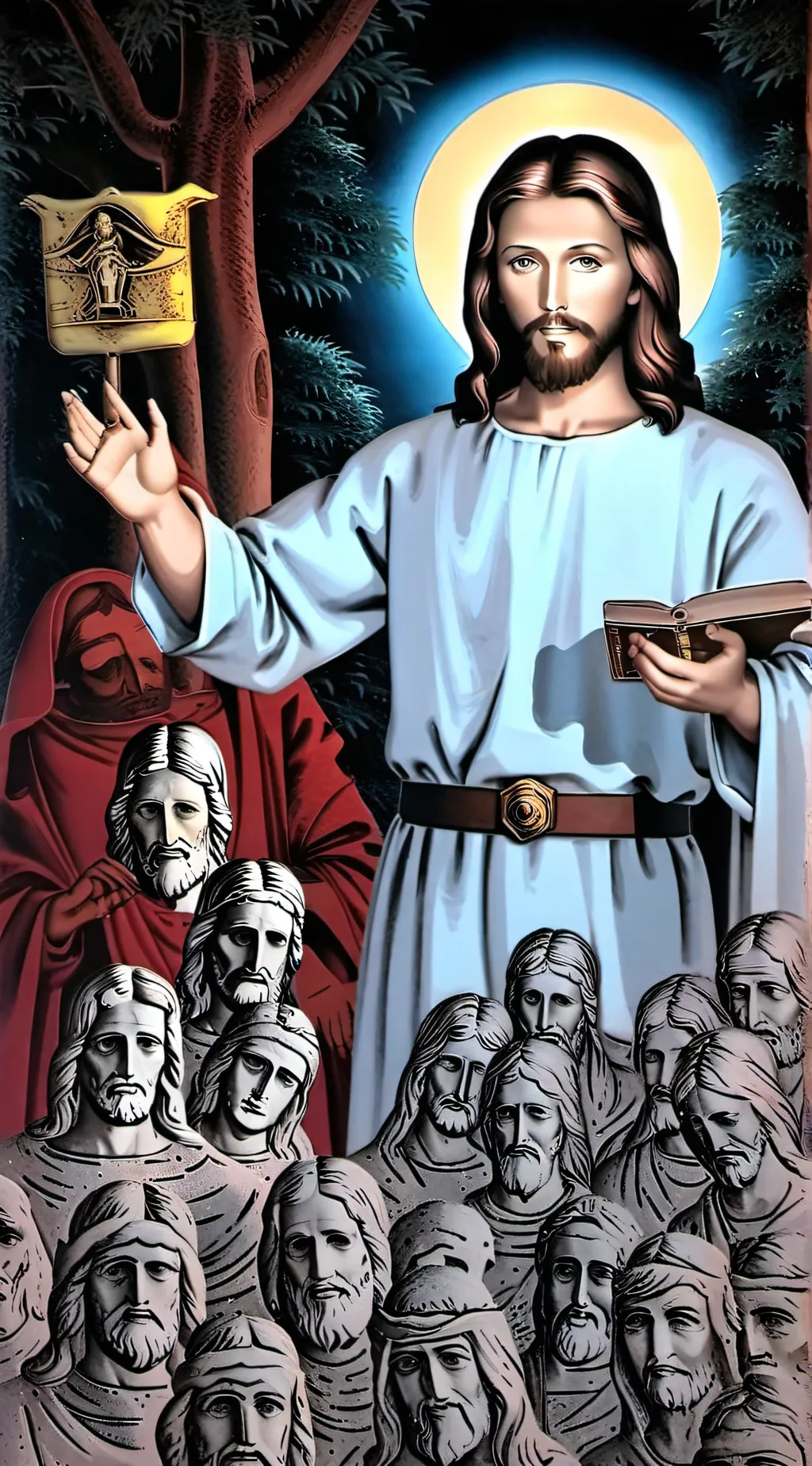 ai character: jesus background
