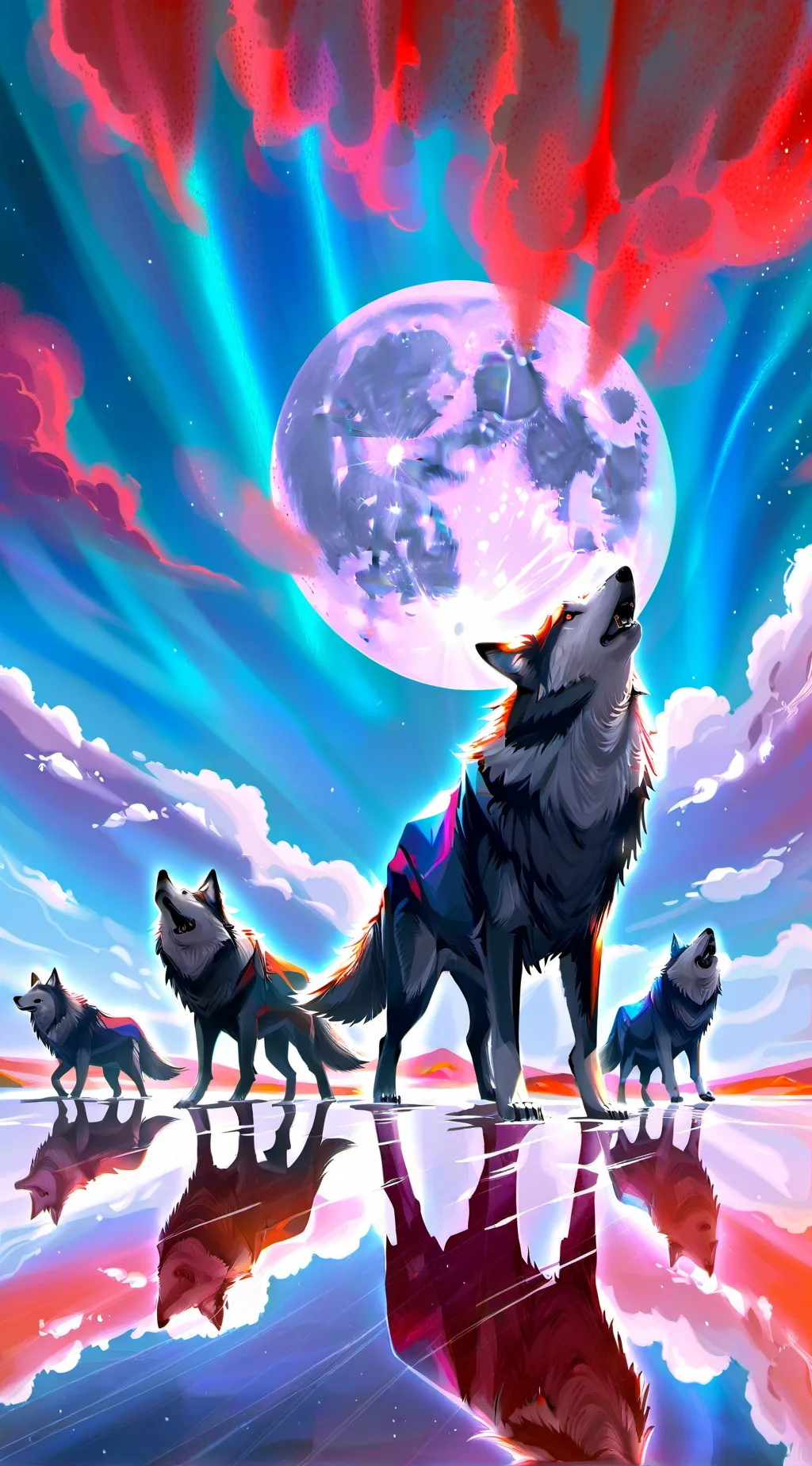 ai character: aphmau wolf pack background