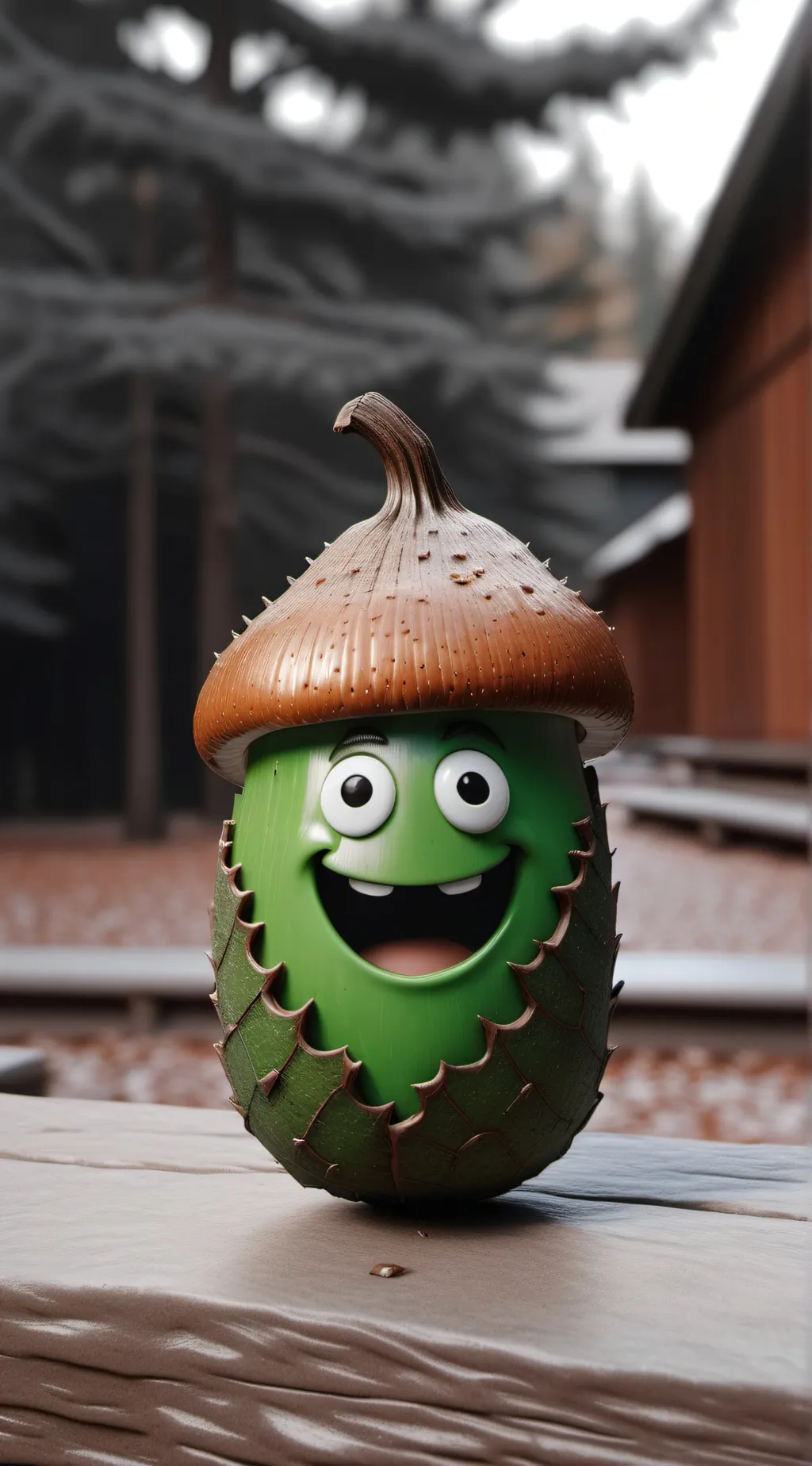 ai character: mr acorny background