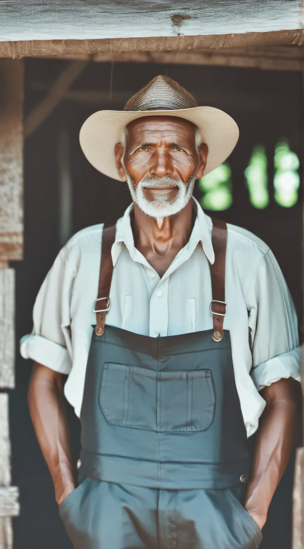 ai character: farmer pete background
