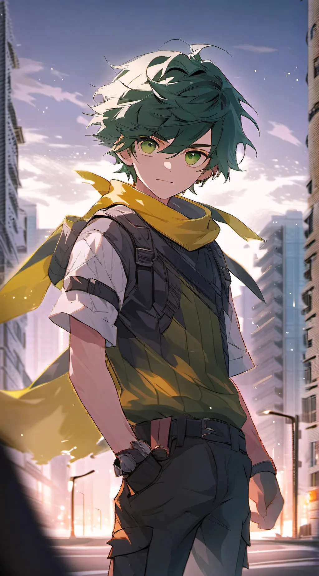 ai character: vigilante deku  background