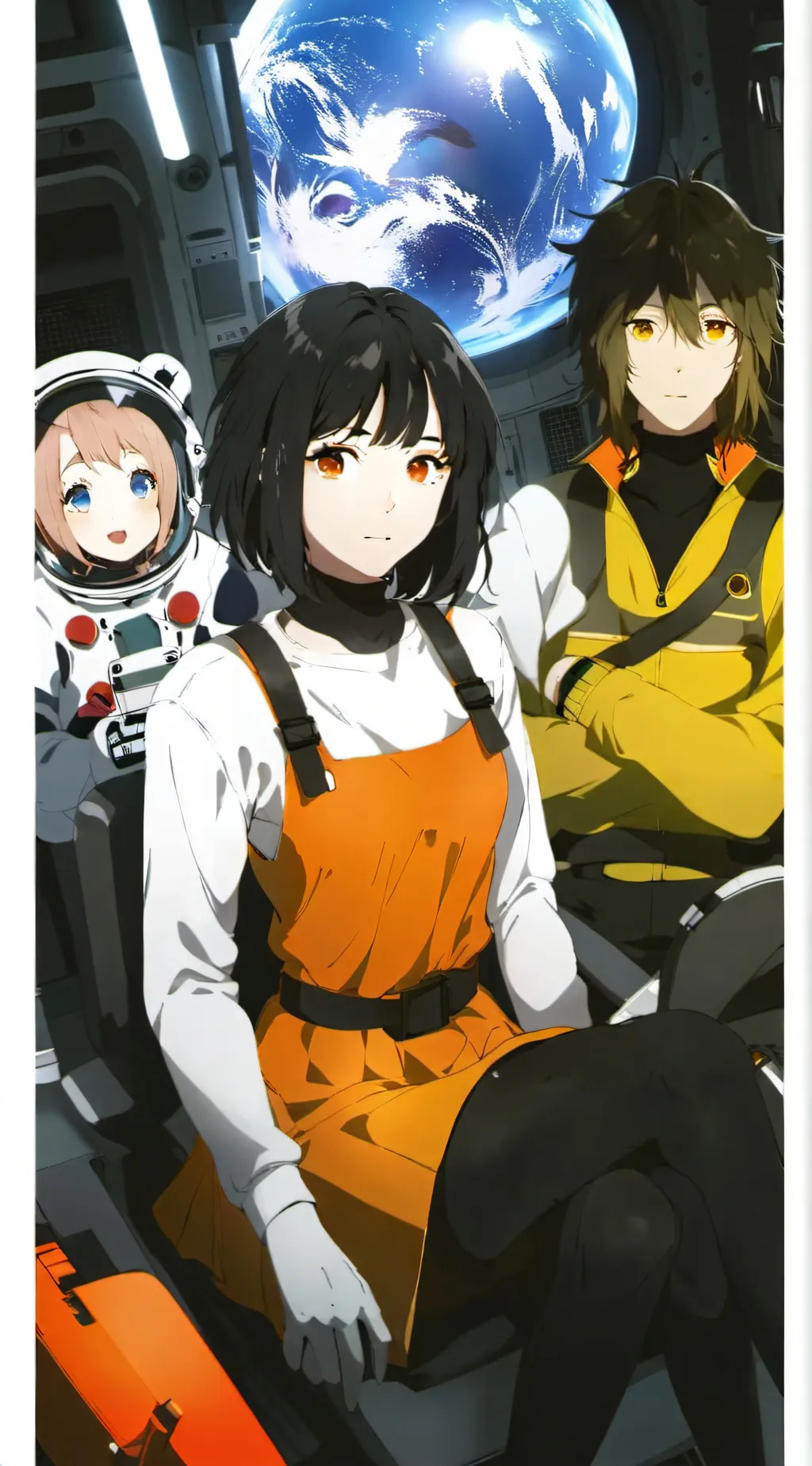 ai character: Red/orange/yellow/ background