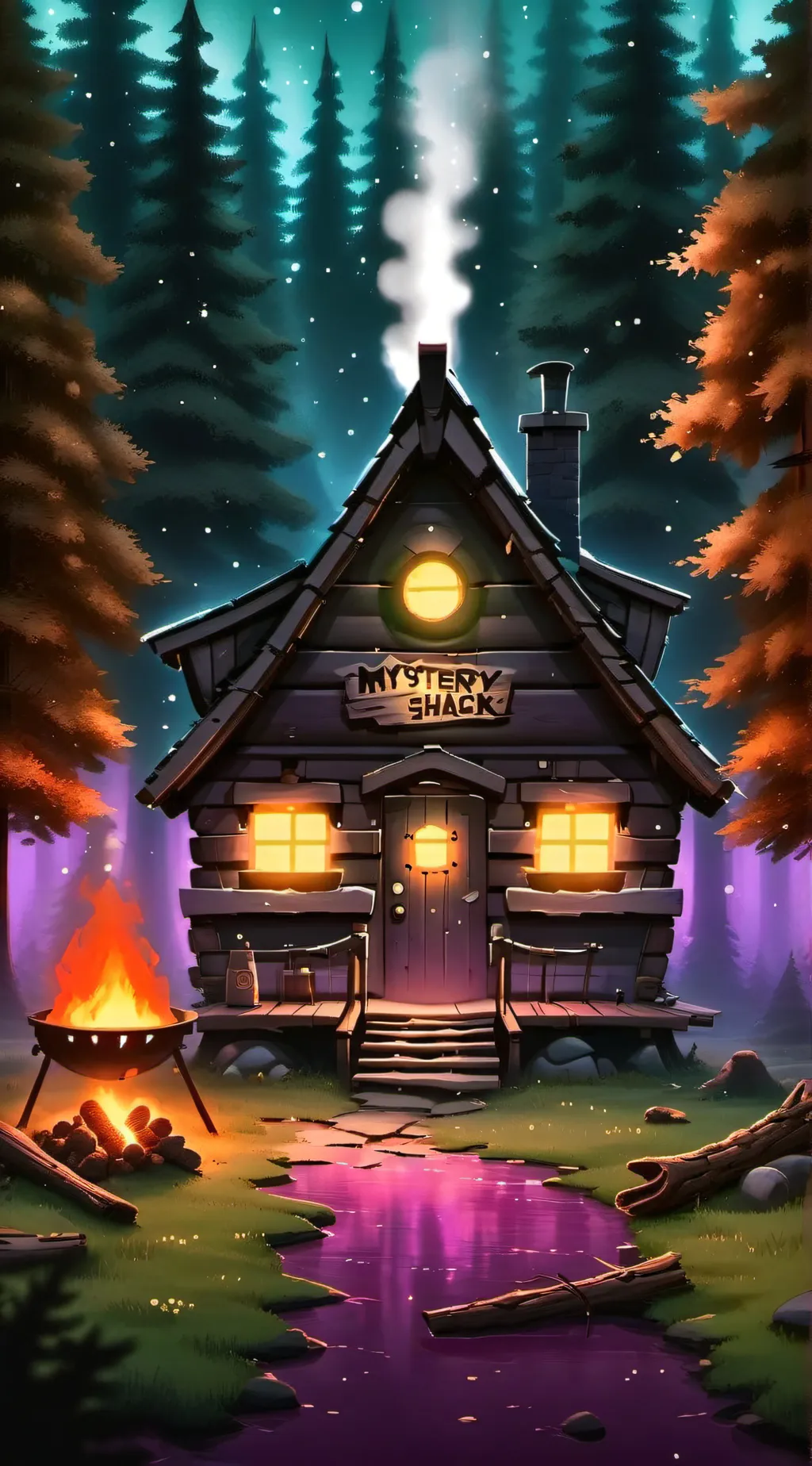 ai character: gravity falls  background