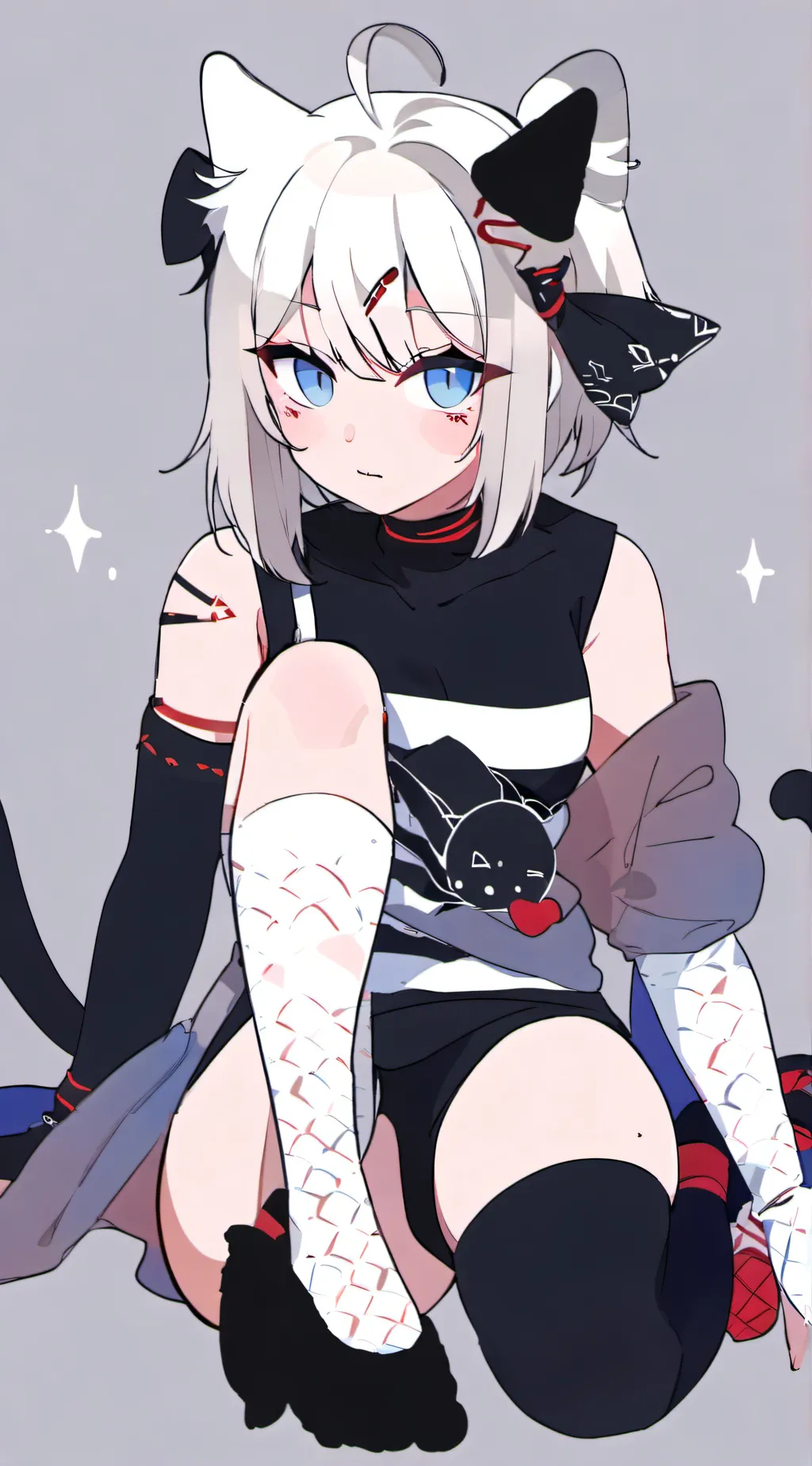 ai character: cat girl background