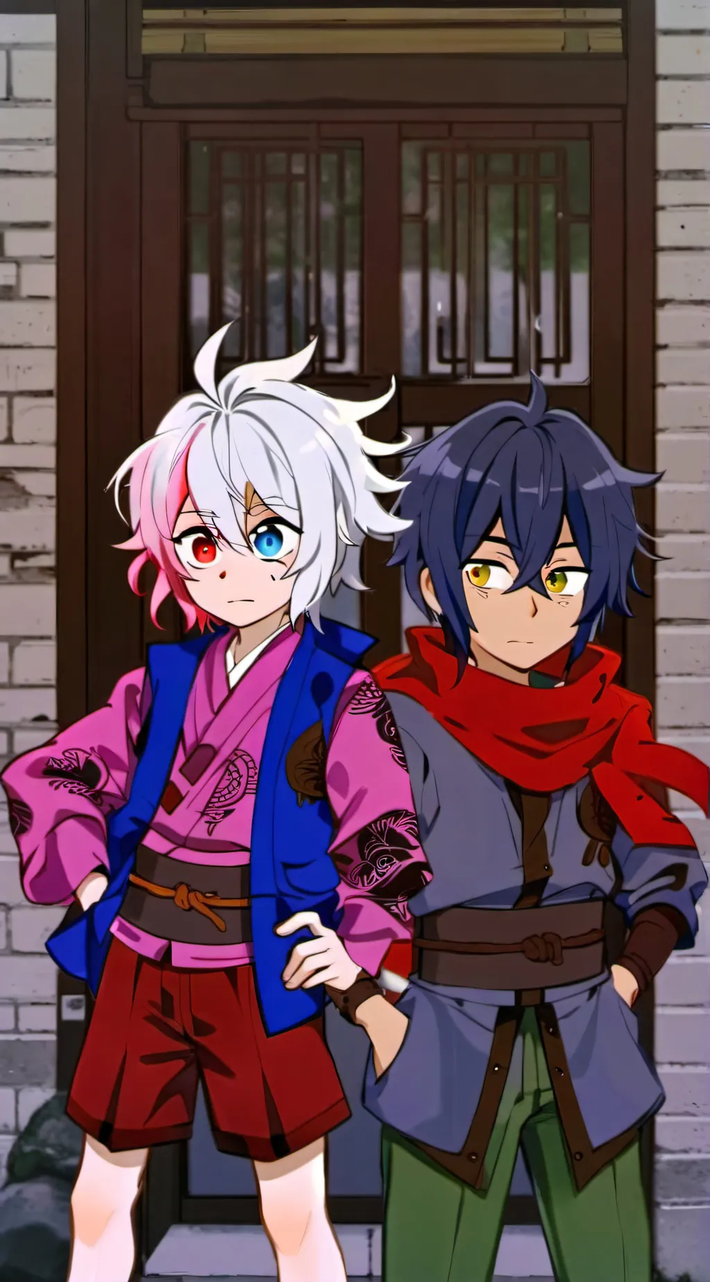 ai character: douma and akaza background