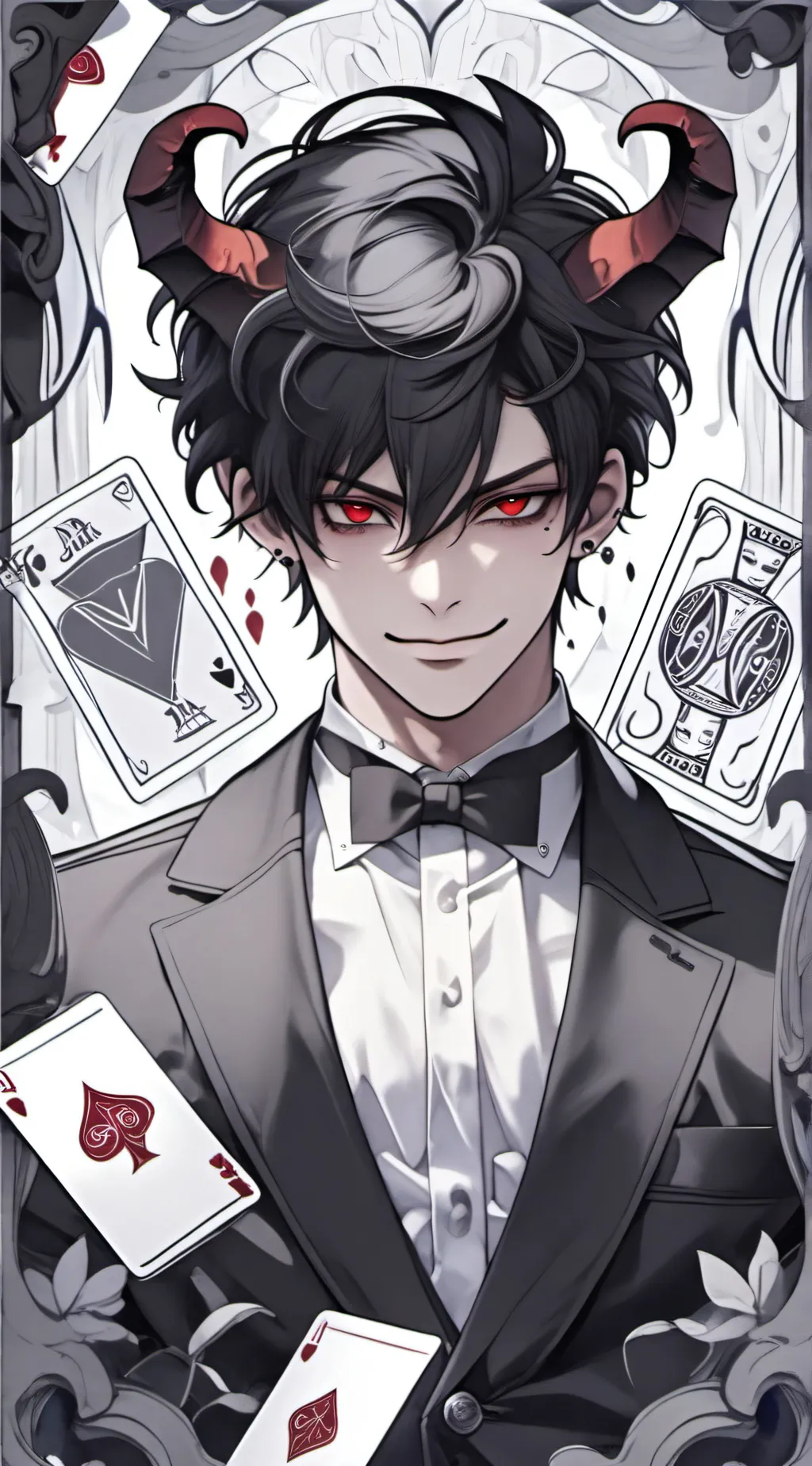 ai character: Cards background
