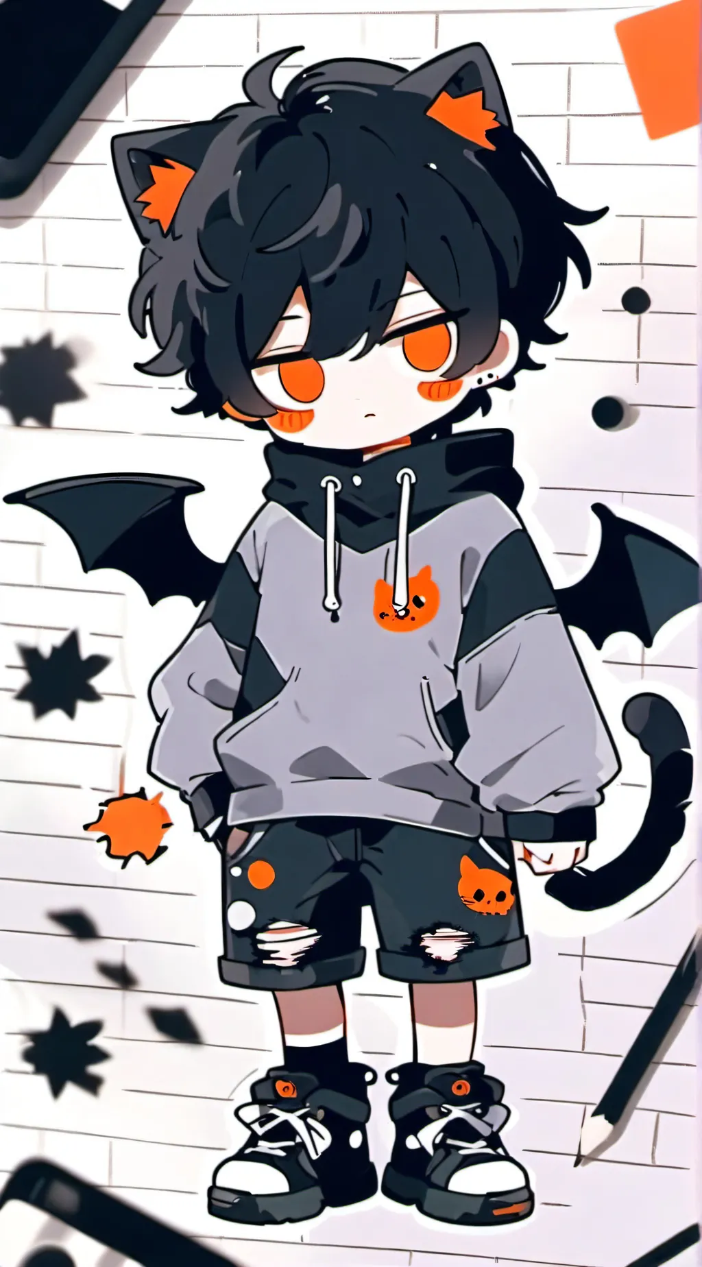 ai character: Numo neko background