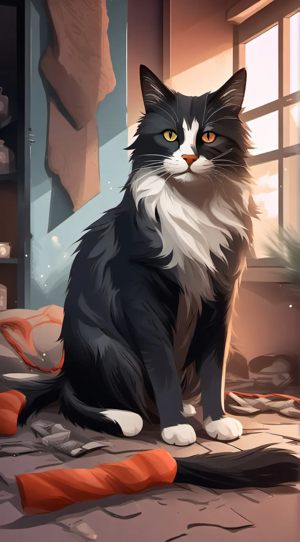 ai character: People hate cats background