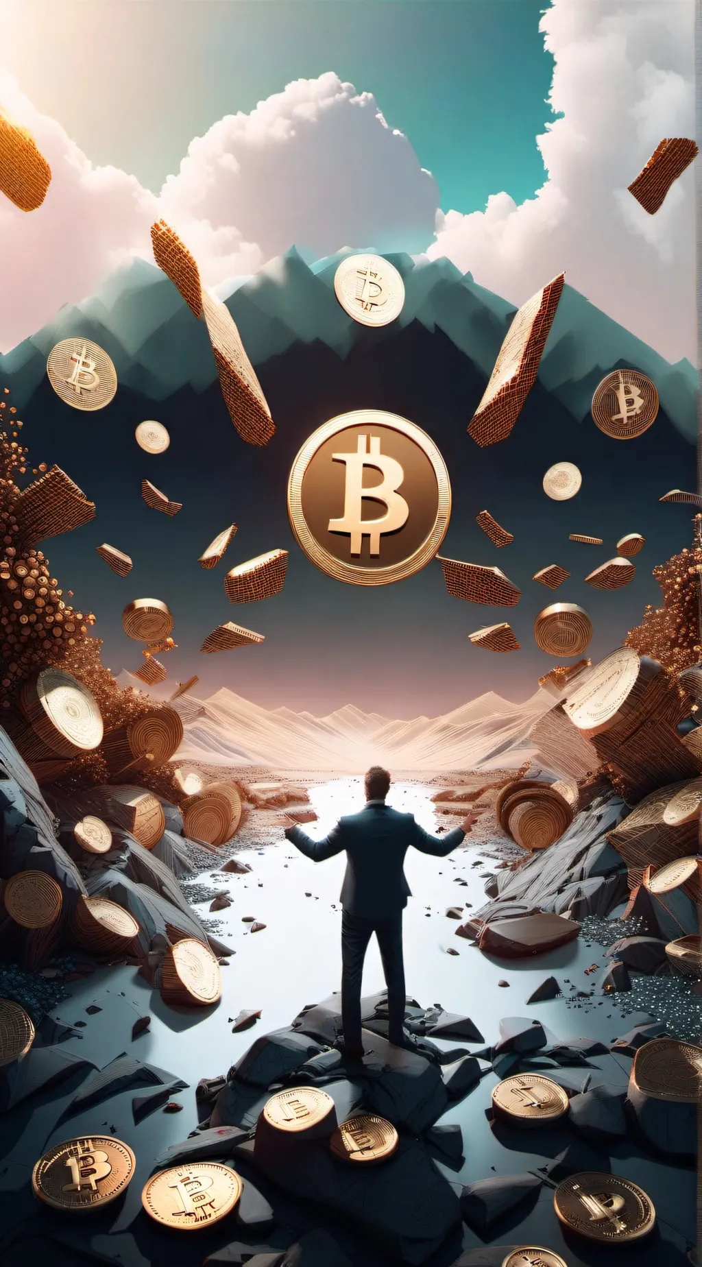 ai character: BITCOIN background