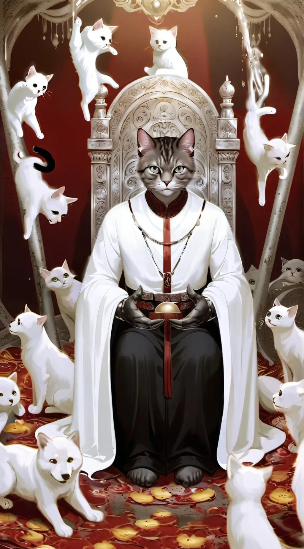 ai character: Cat god background