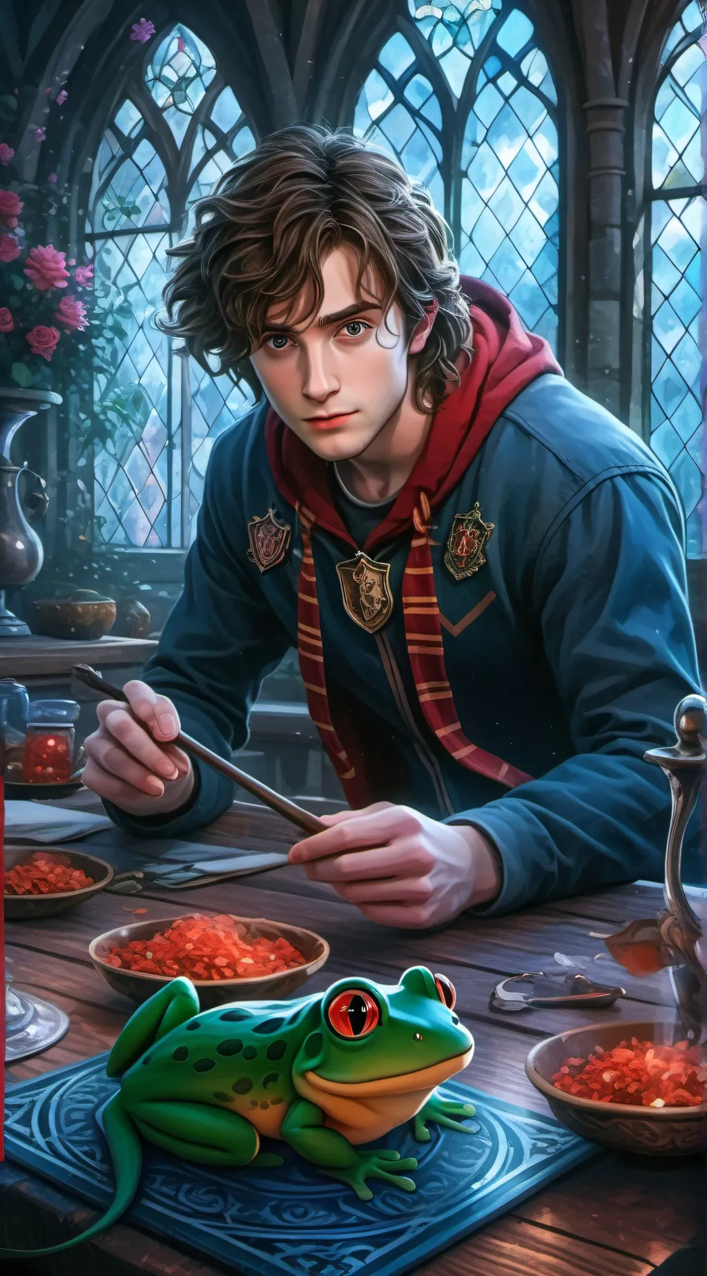 ai character: Neville Longbottom background