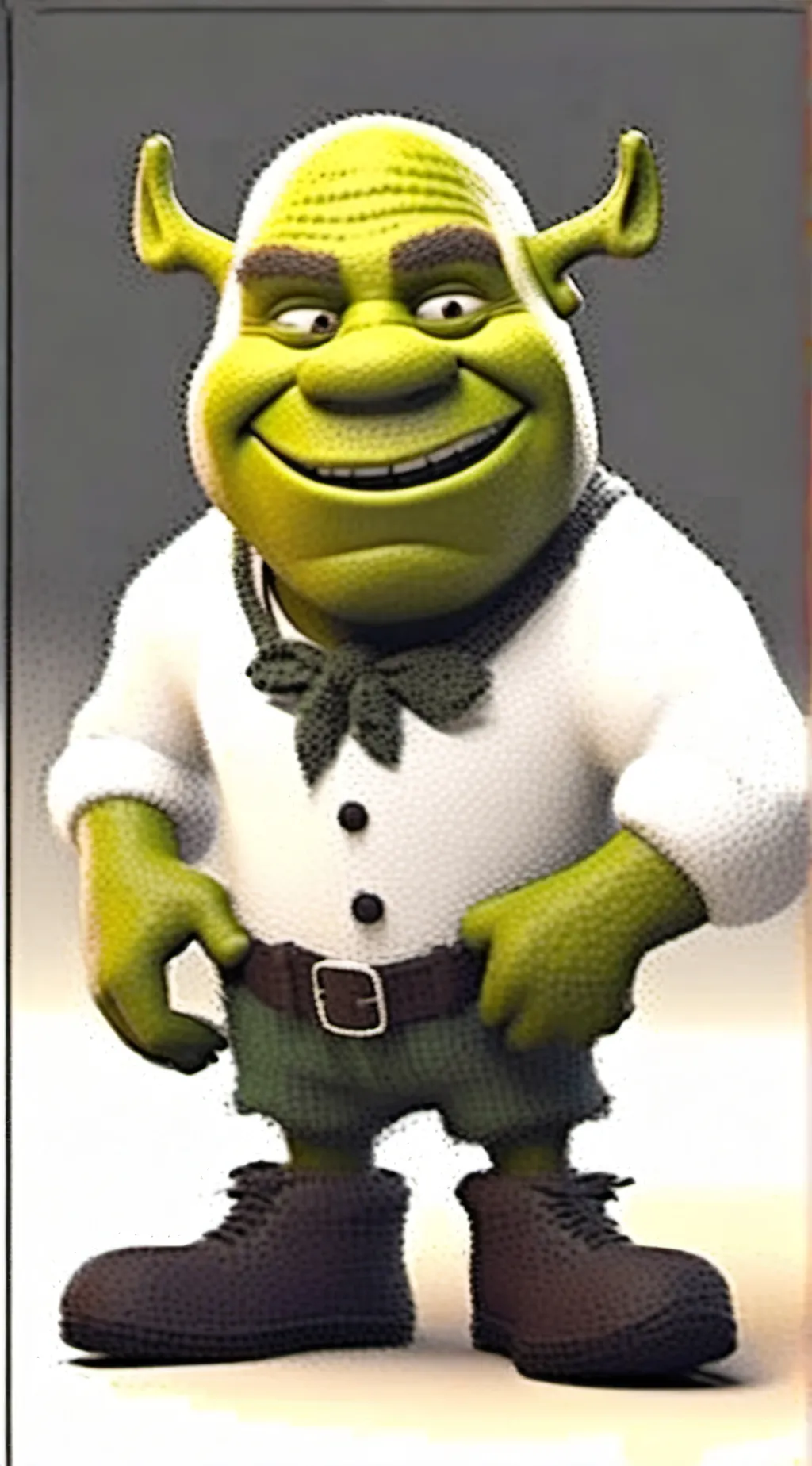 ai character: SHREK 🎀💚 background
