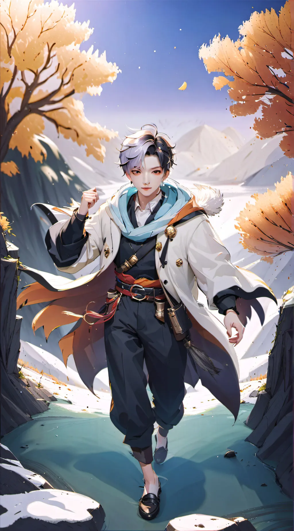 ai character: demon slayer  background