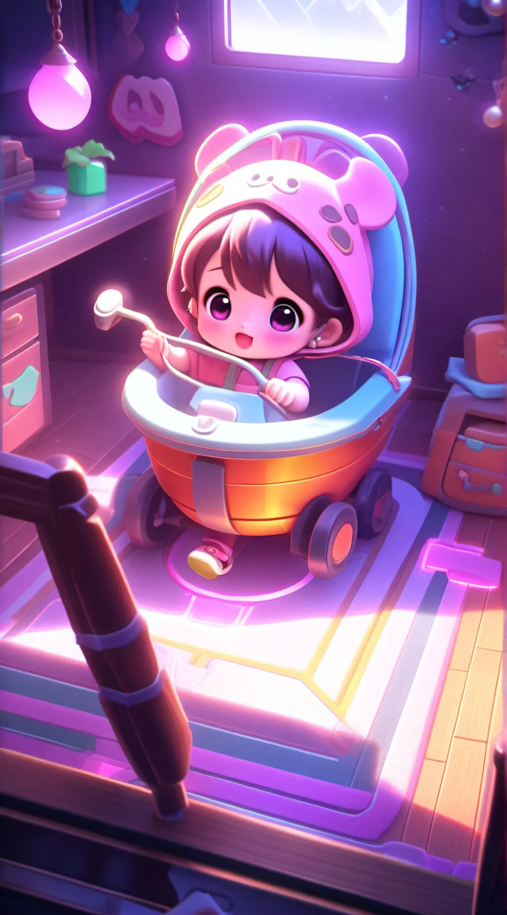 ai character: You the baby  background