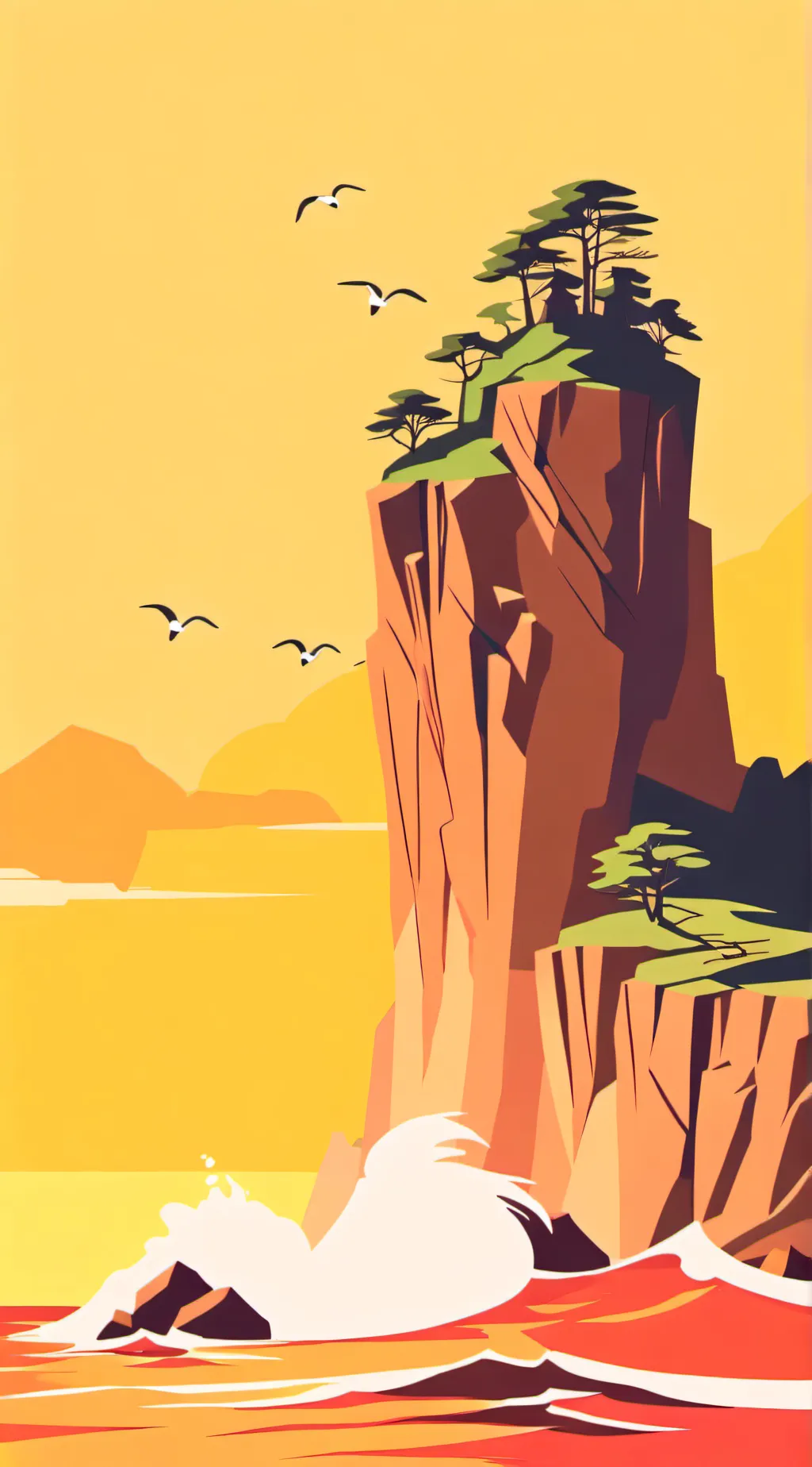 ai character: Cliff background