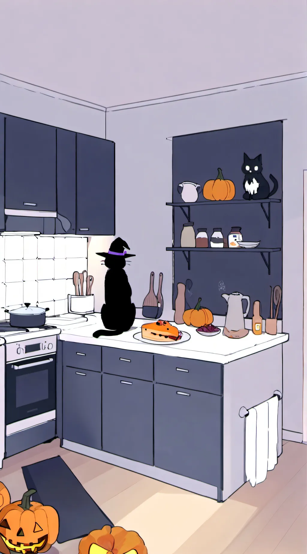 ai character: Mha 1-A Halloween background