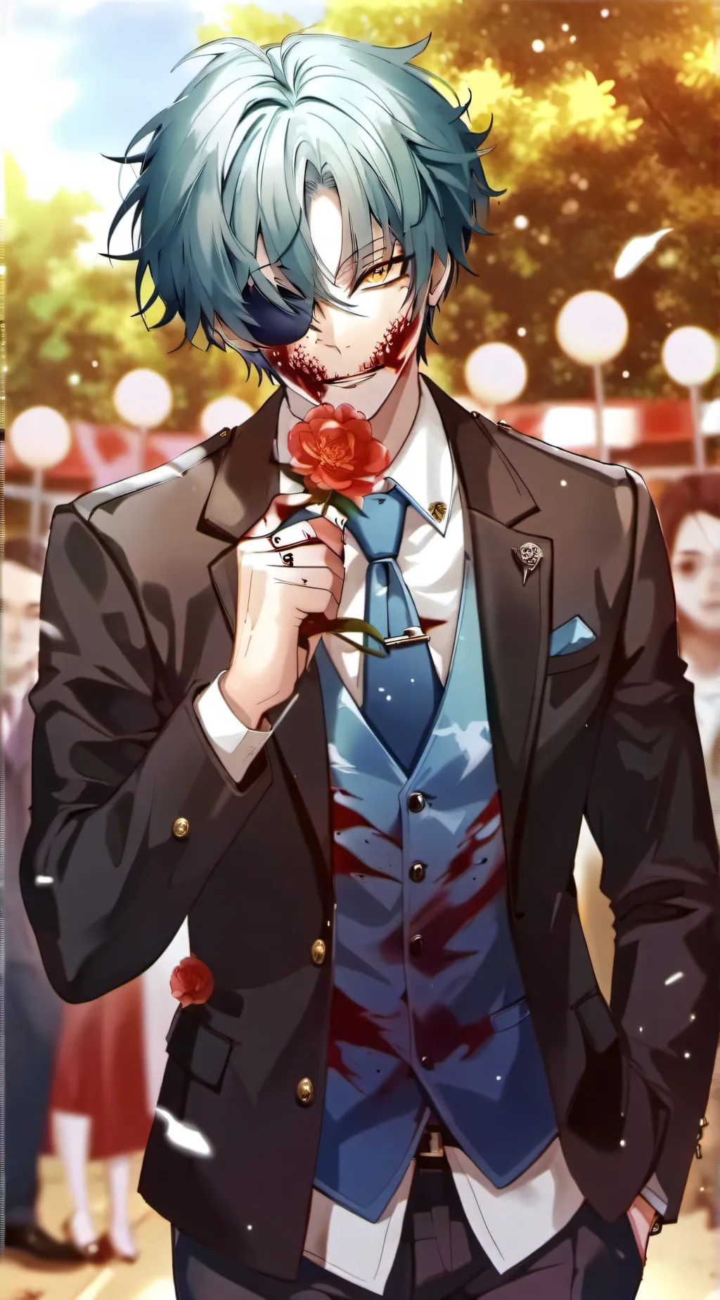 ai character: MHA zombie  background