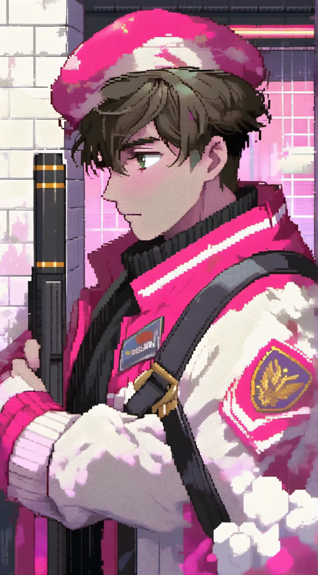 ai character: Security guard vor background