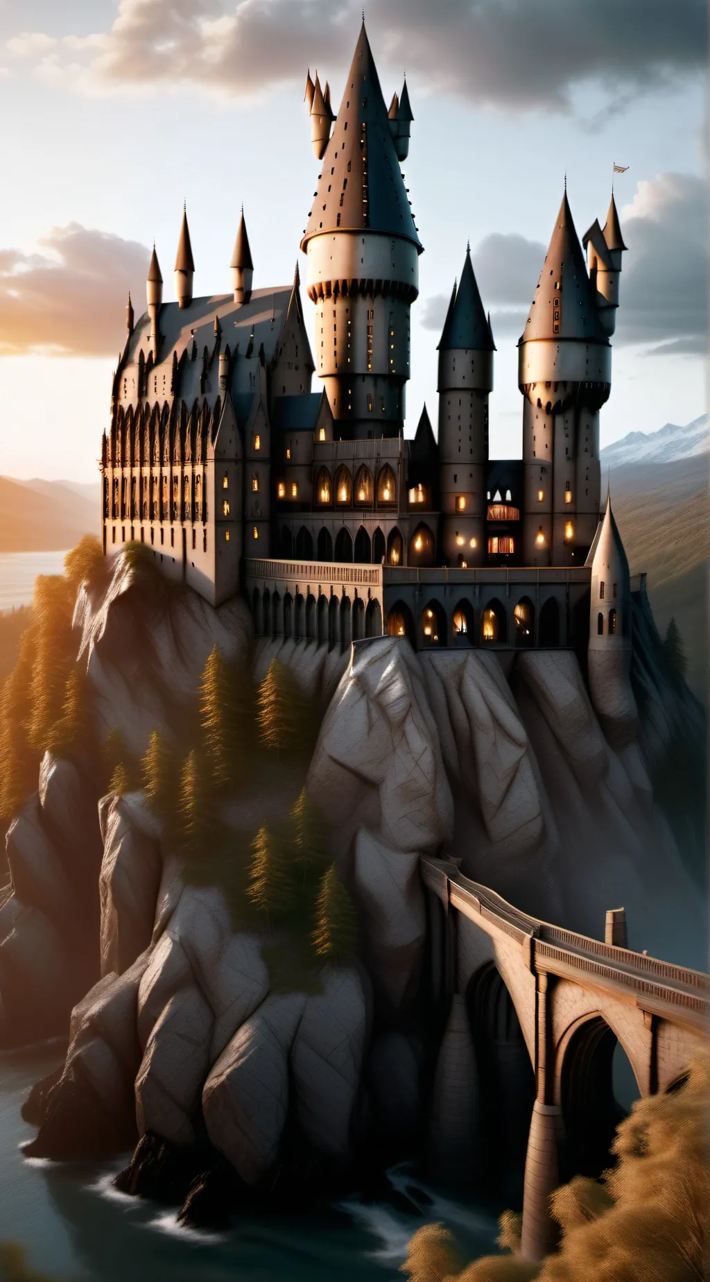 ai character: Hogwarts  background