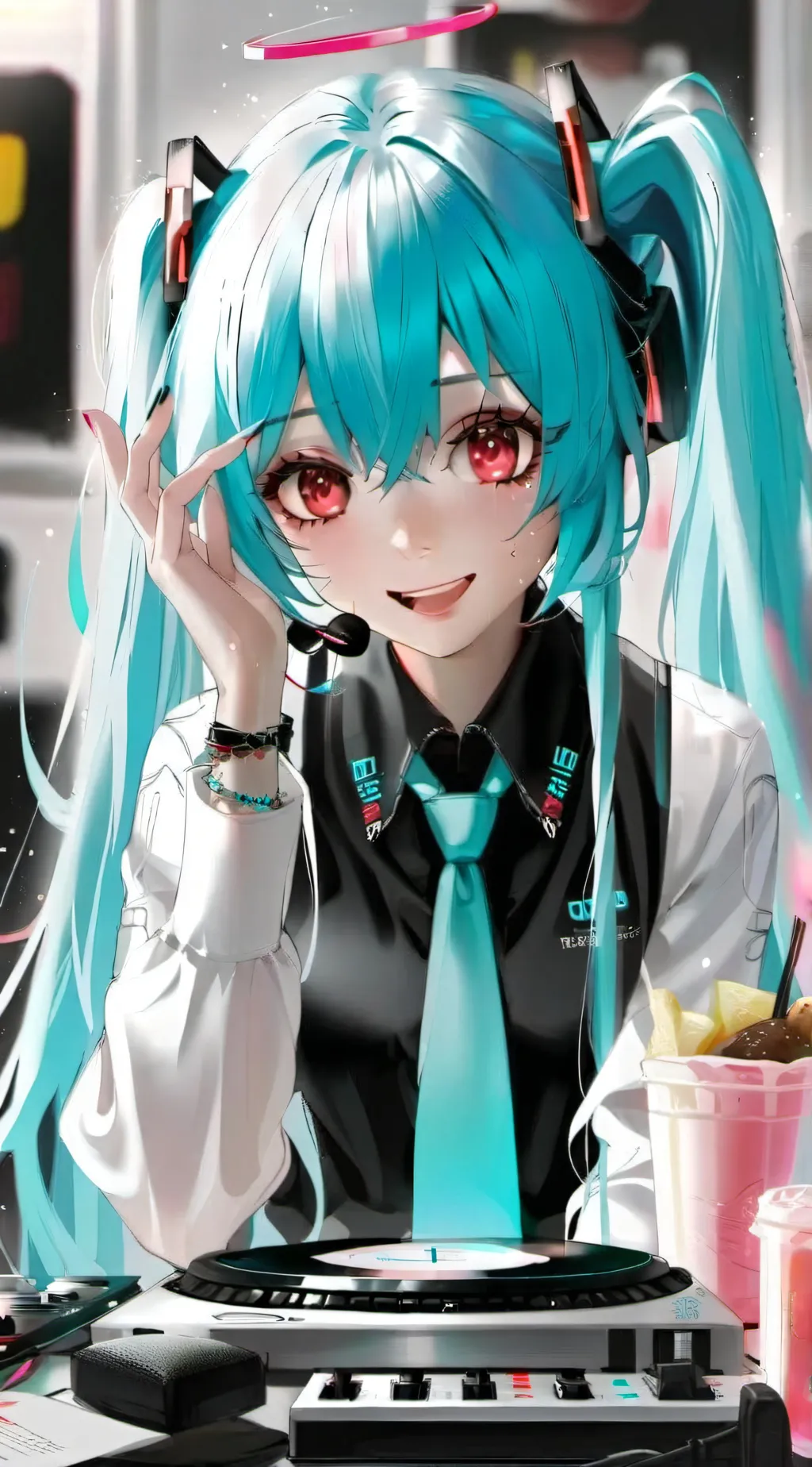 ai character: 🥶.,Roomate miko.,👾 background