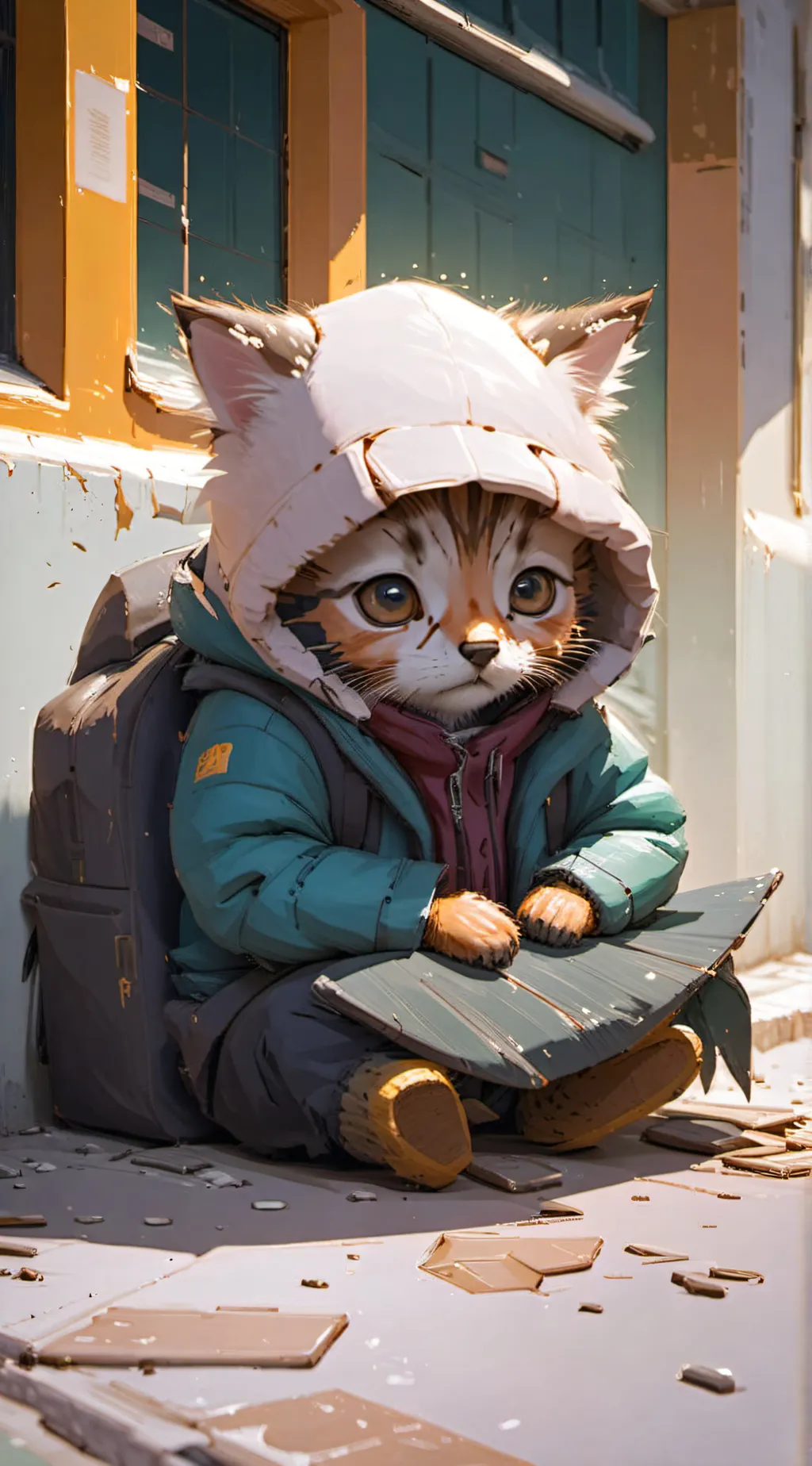 ai character: homeless background