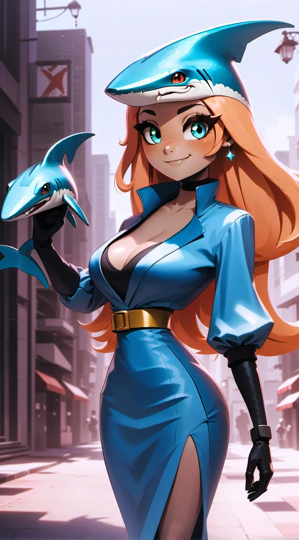 ai character: Aretha the hammerh background