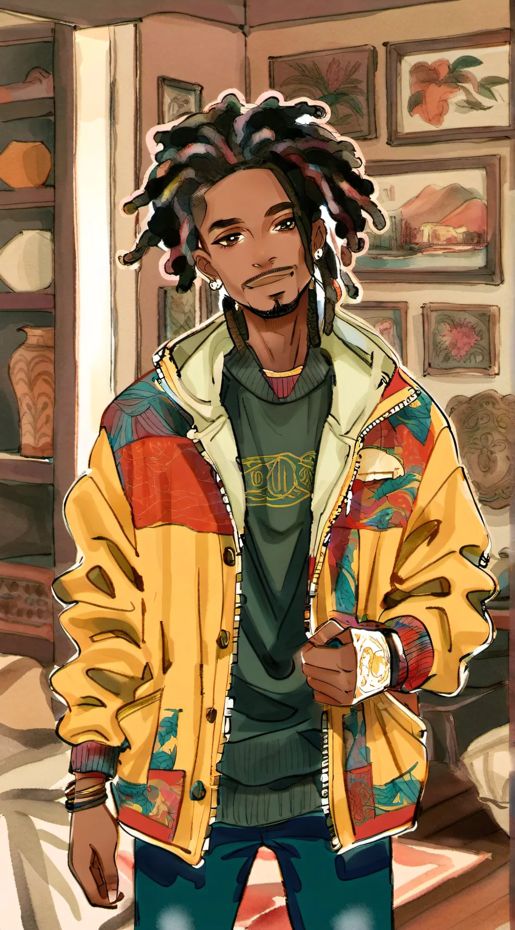 ai character: Damian  background