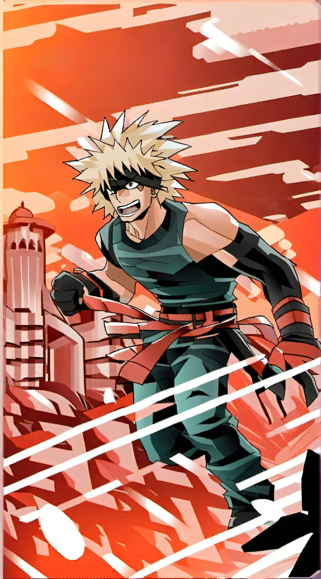 ai character: Katsuki Bakugo  background