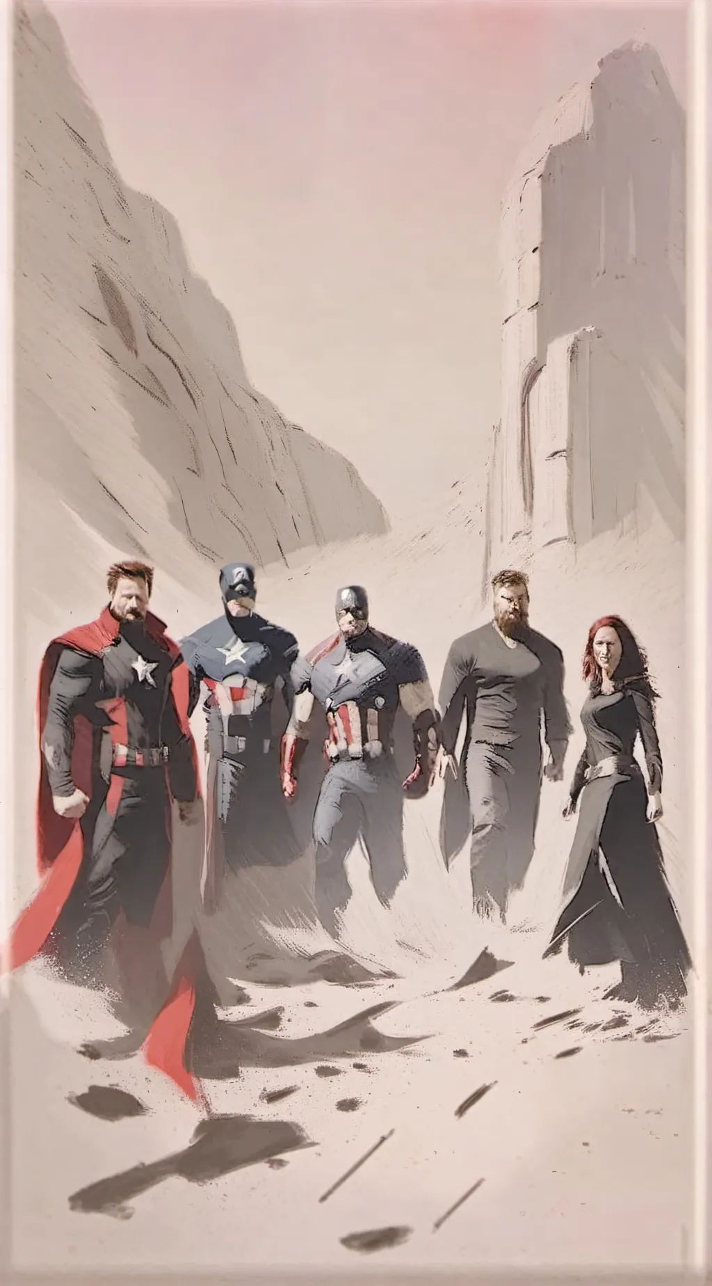 ai character: Avengers x Hp background