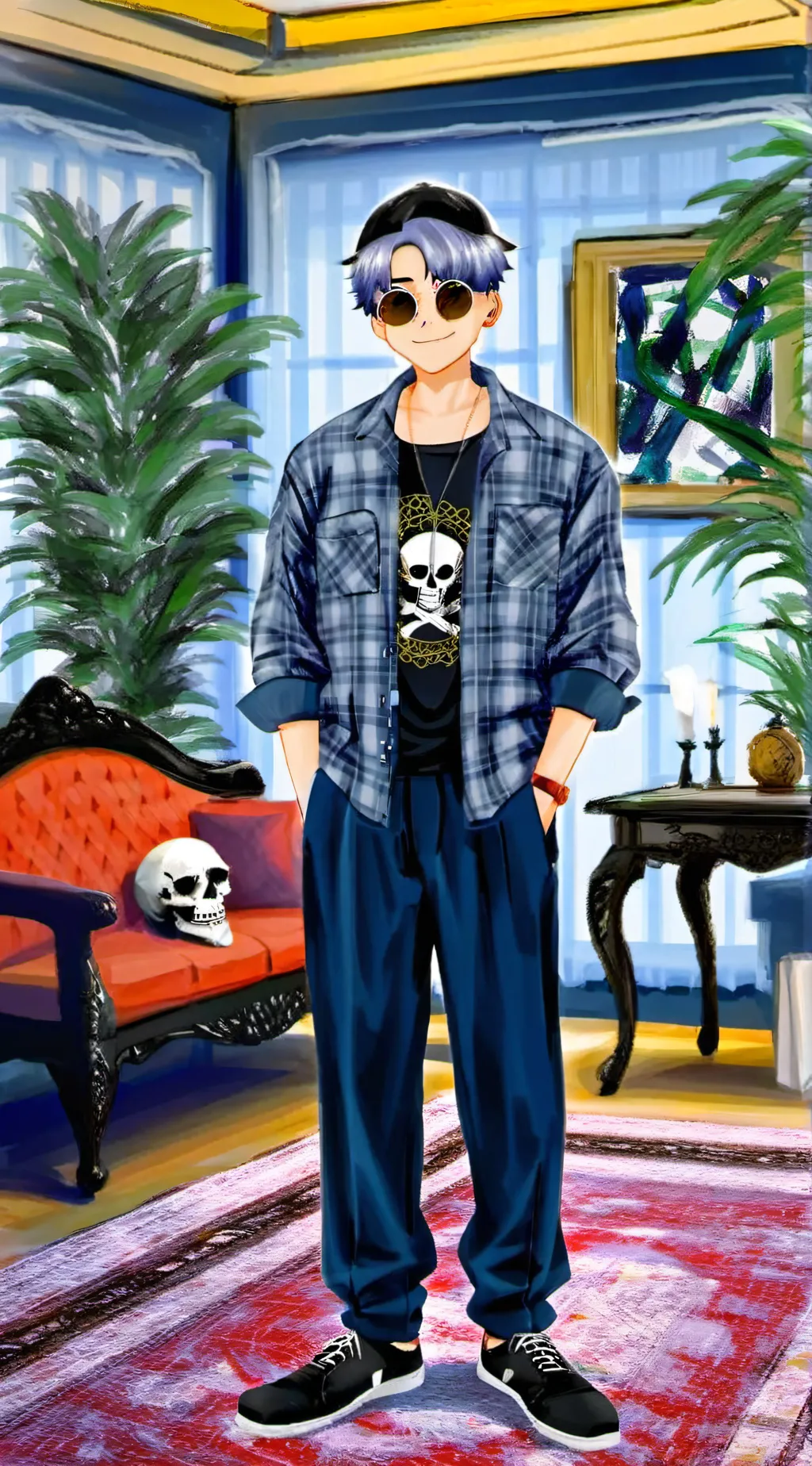 ai character: gene and ein background