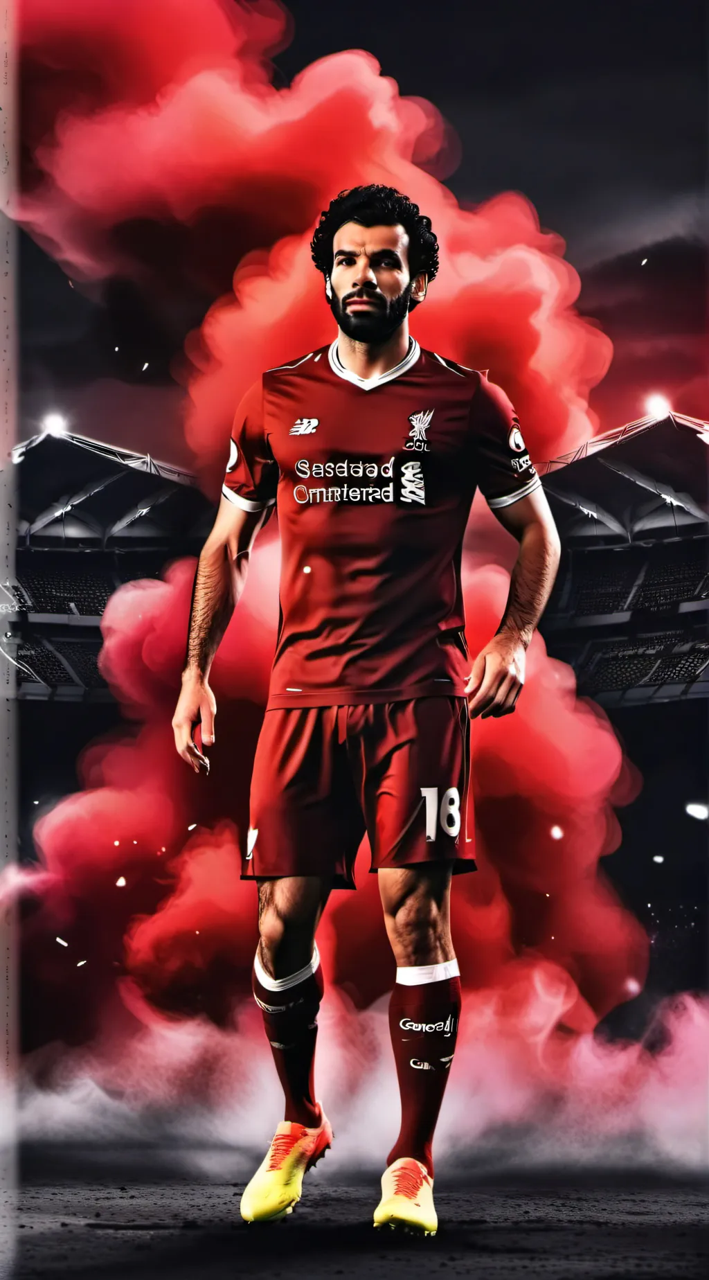 ai character: Mohammed Salah  background