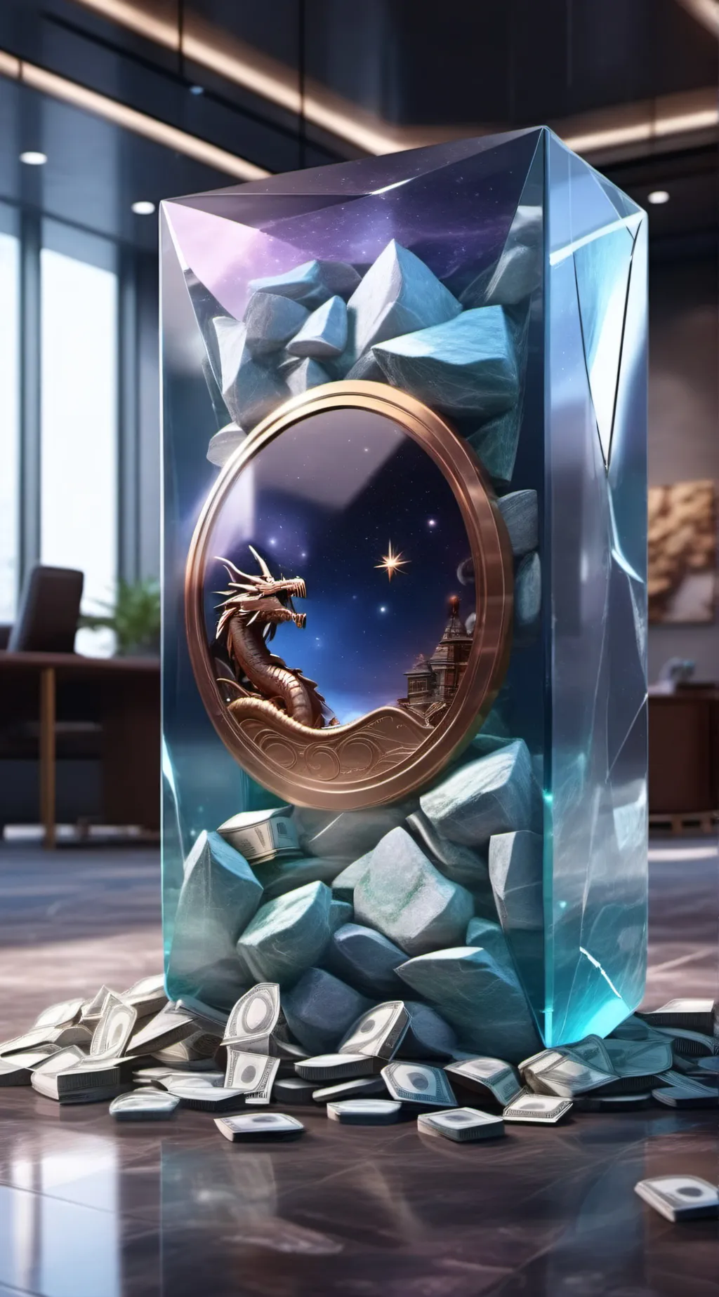 ai character: Mythic Treasure  background