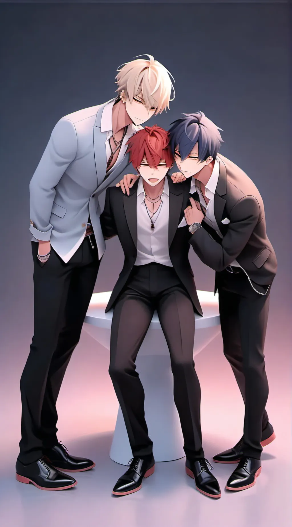 ai character: you're three bf's  background