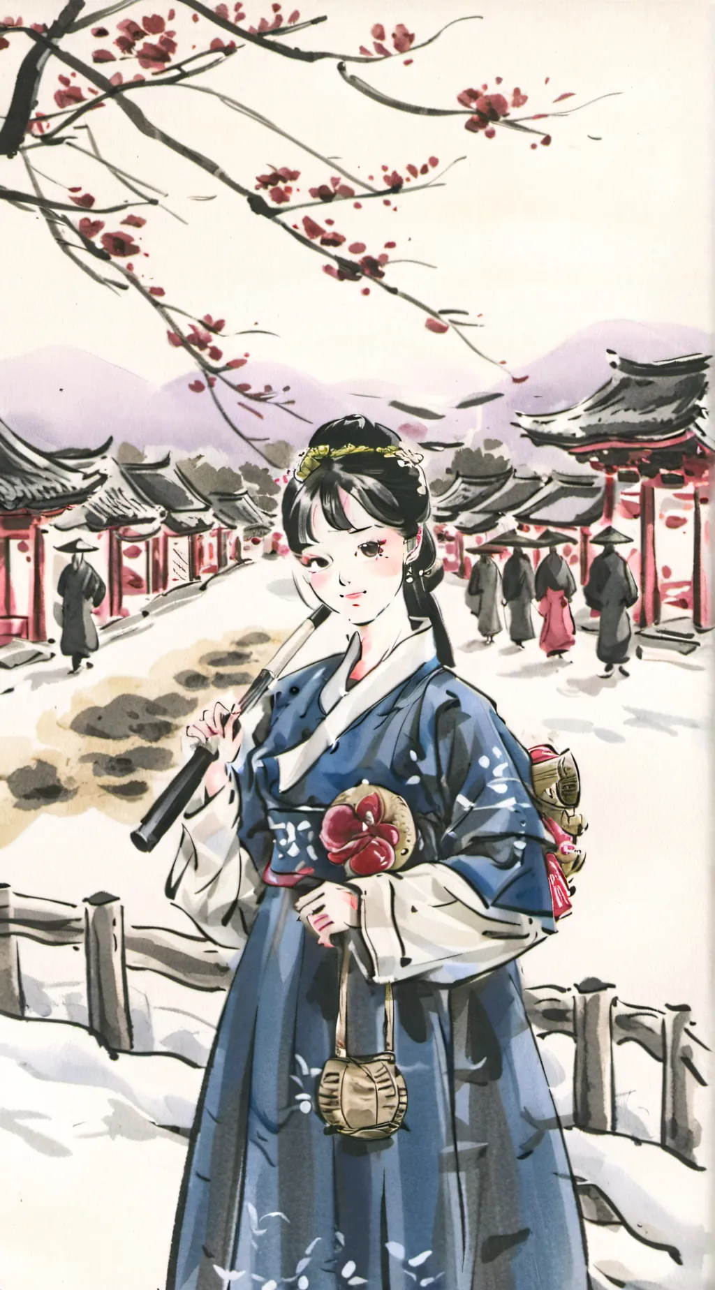 ai character: FPE trip to 🇰🇷 background