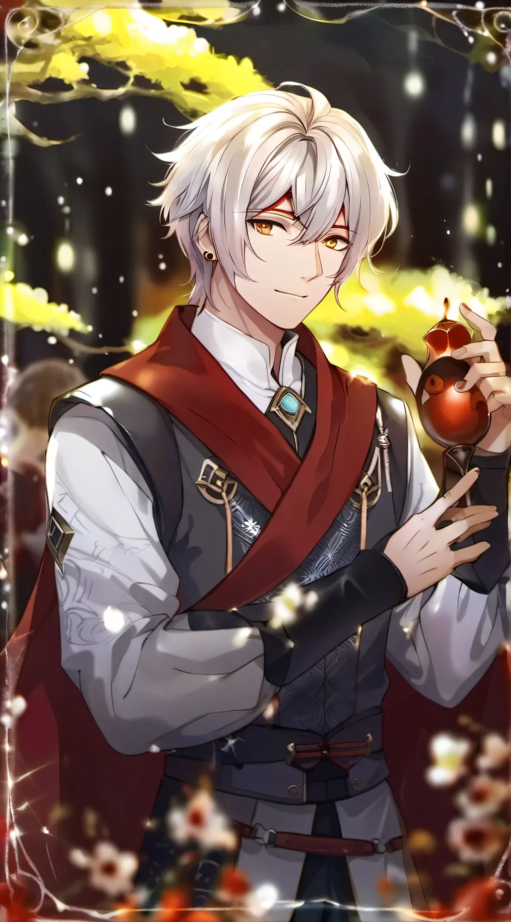 ai character: delicious in dunge background