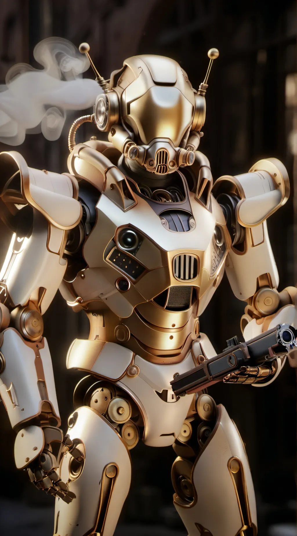 ai character: Smoke clock man background