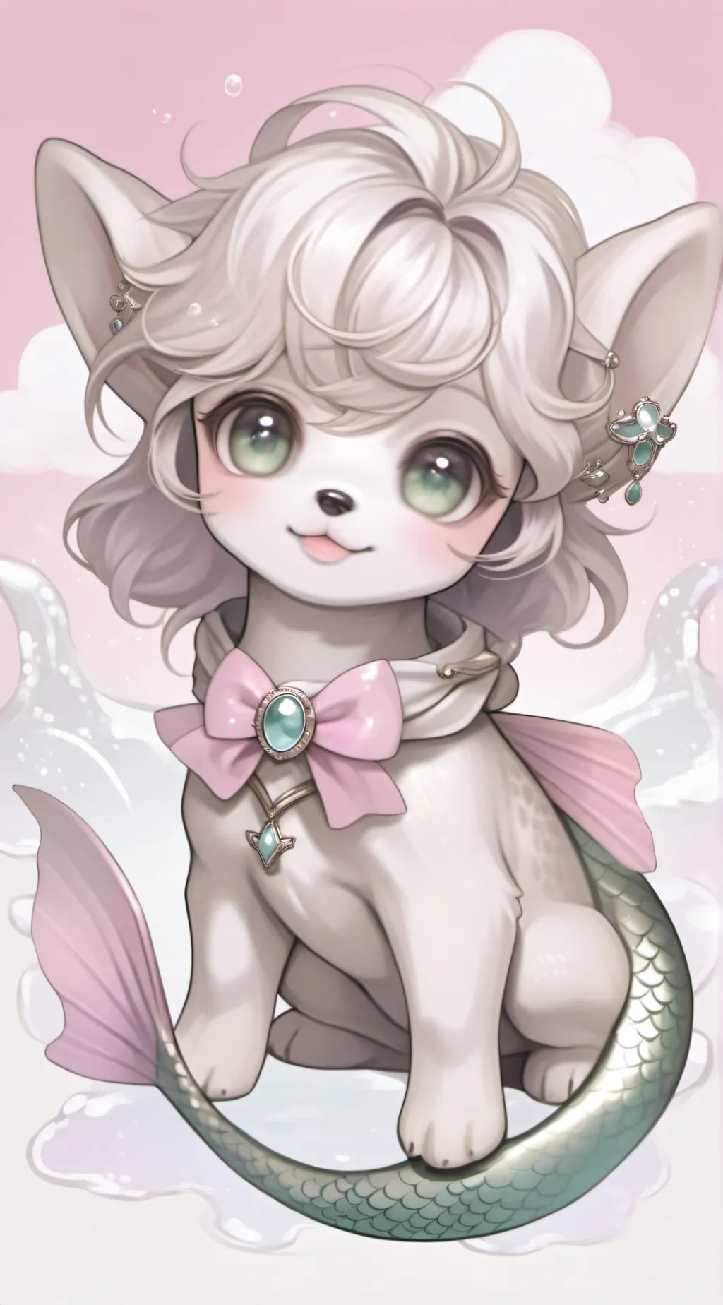ai character: mer-pups  background