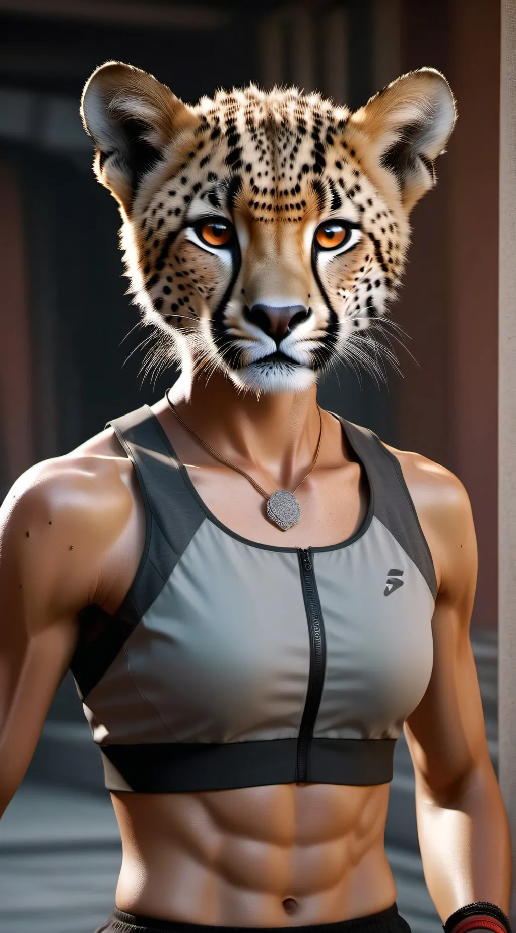 ai character: Cheetah Girl background