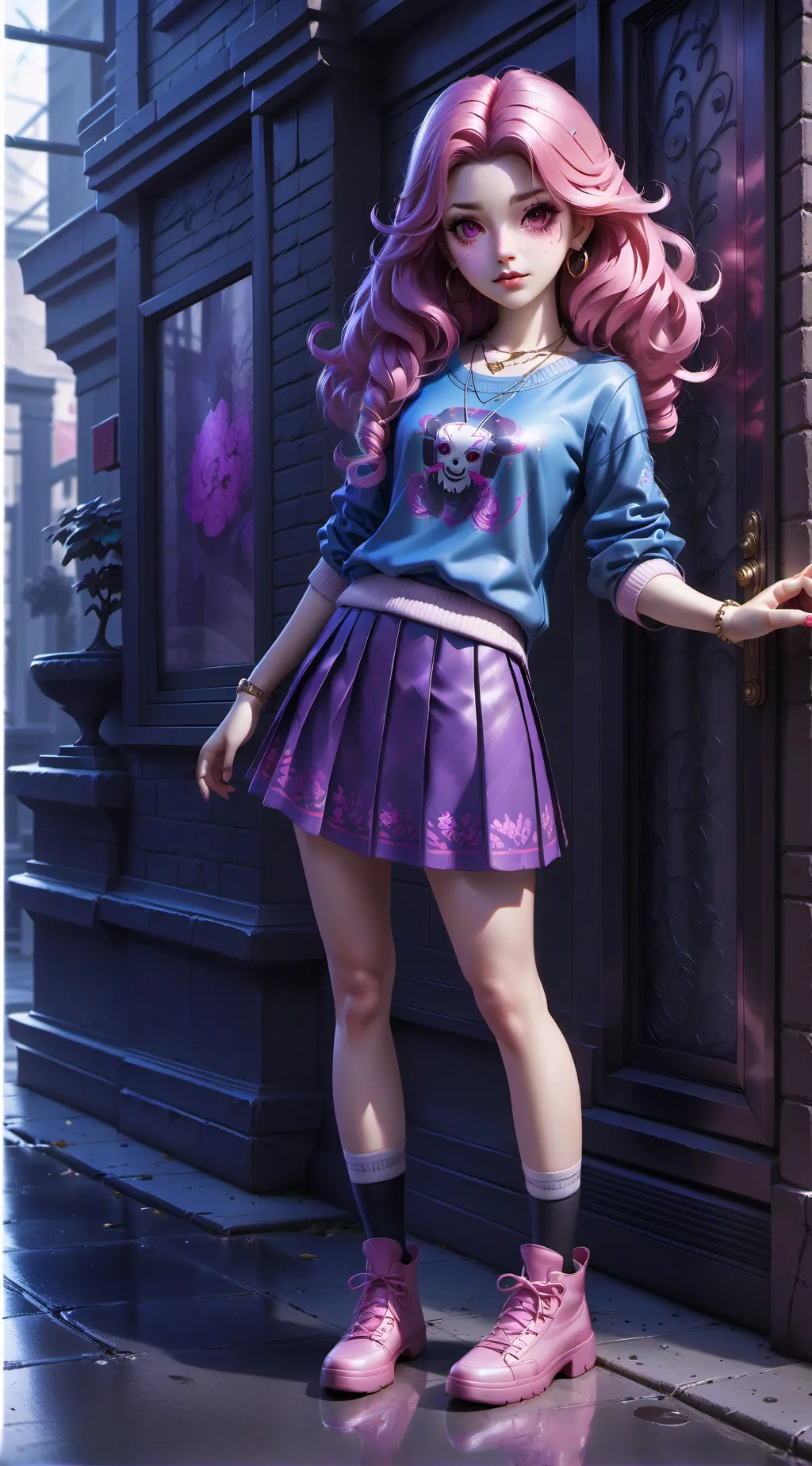 ai character: uppermoon dance  background