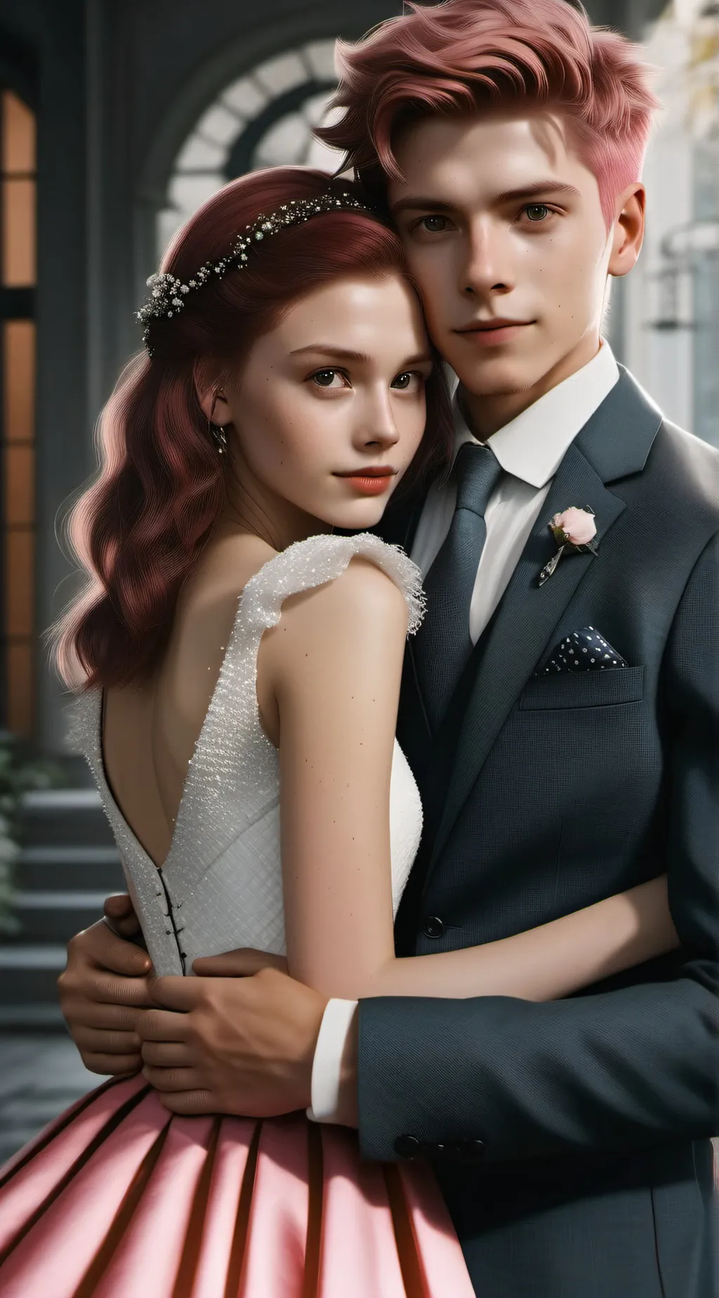 ai character: jake and Olivia  background