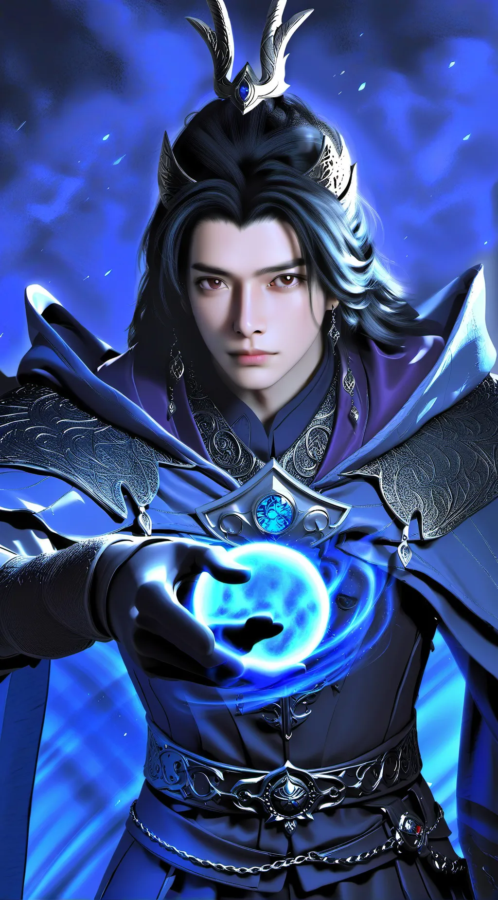 ai character: Hyunjin  background